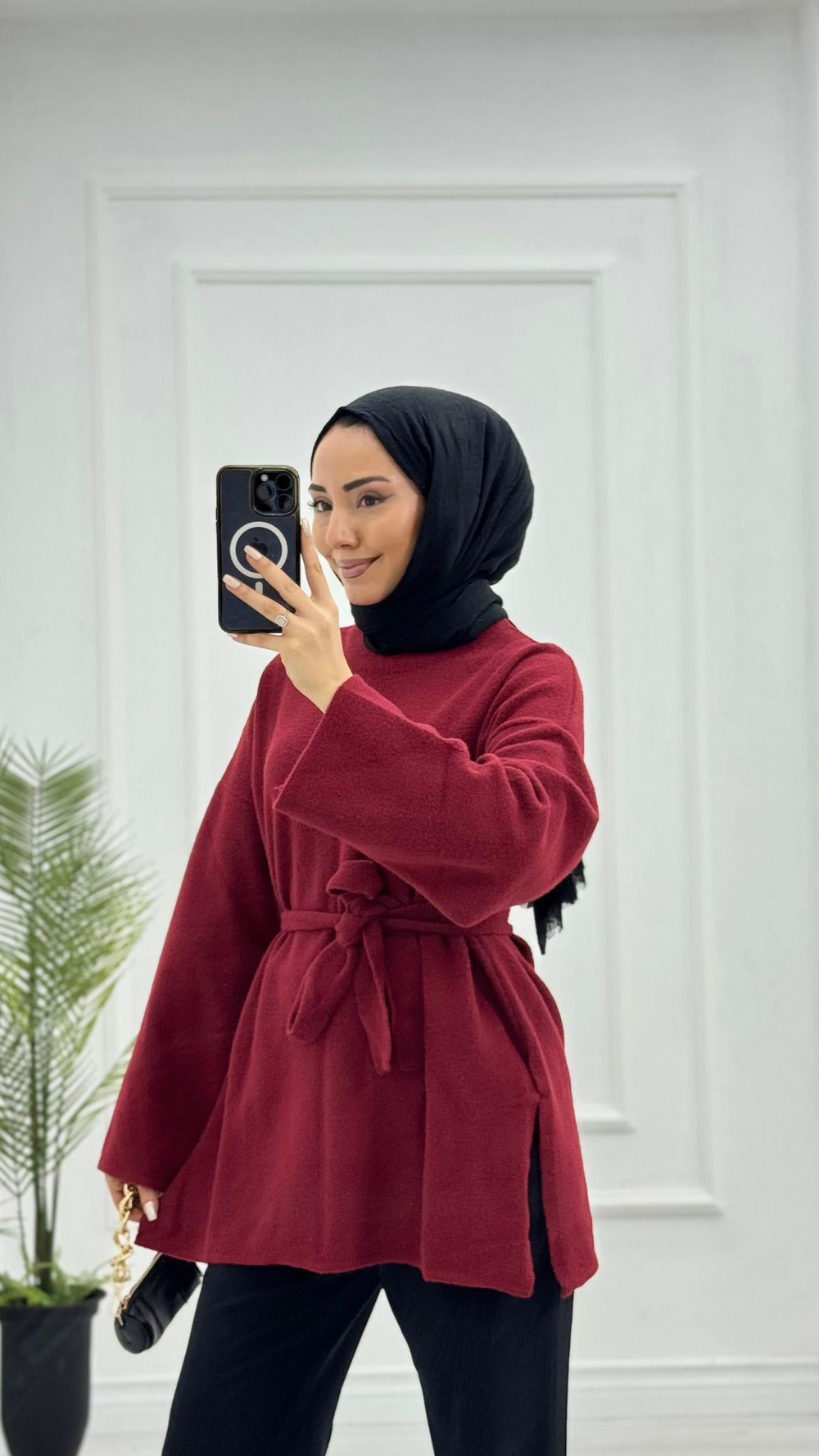 Dx0585-Asya Tunik-Bordo