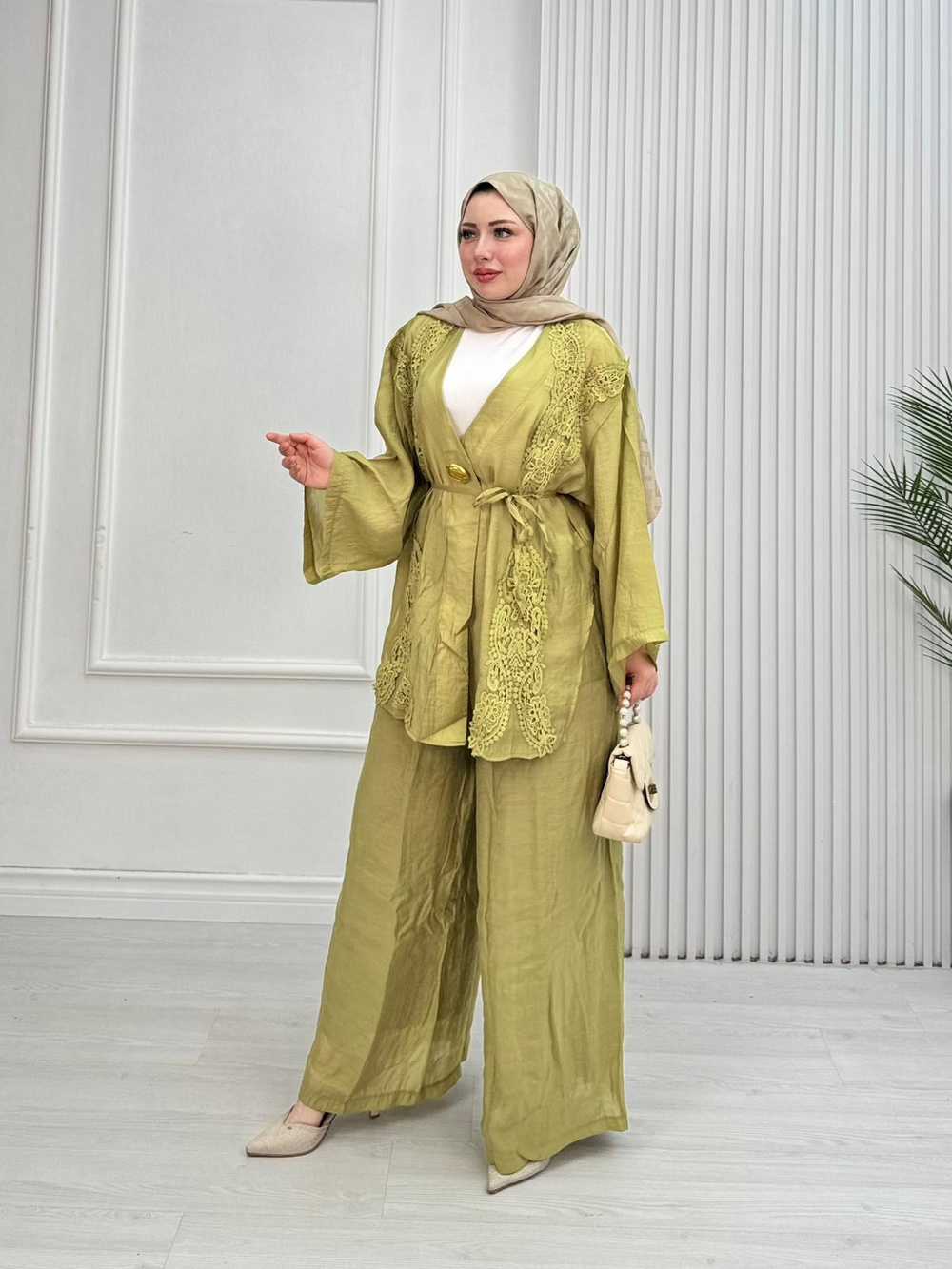 Fb5366-Safir Pantolon Takım-Yeşil