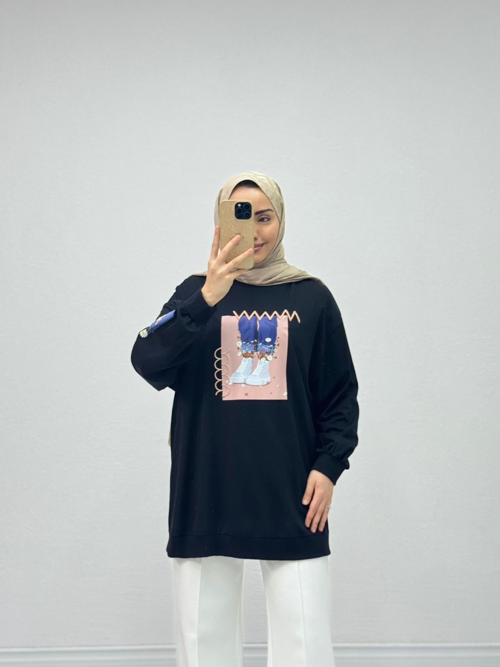 Hx3839-Basic Sweat-Siyah
