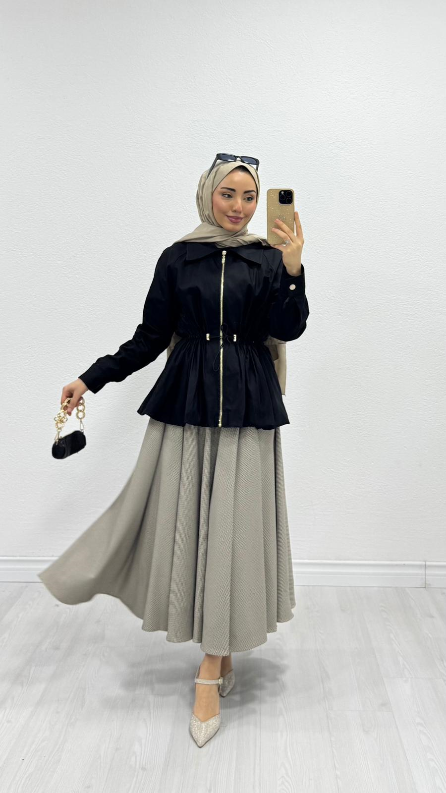 Hx5759-Larissa Etekli Takım-Siyah