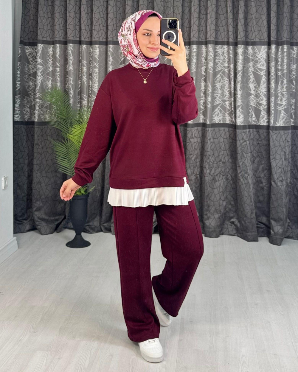 Jx1167-Jessica Takım-Bordo