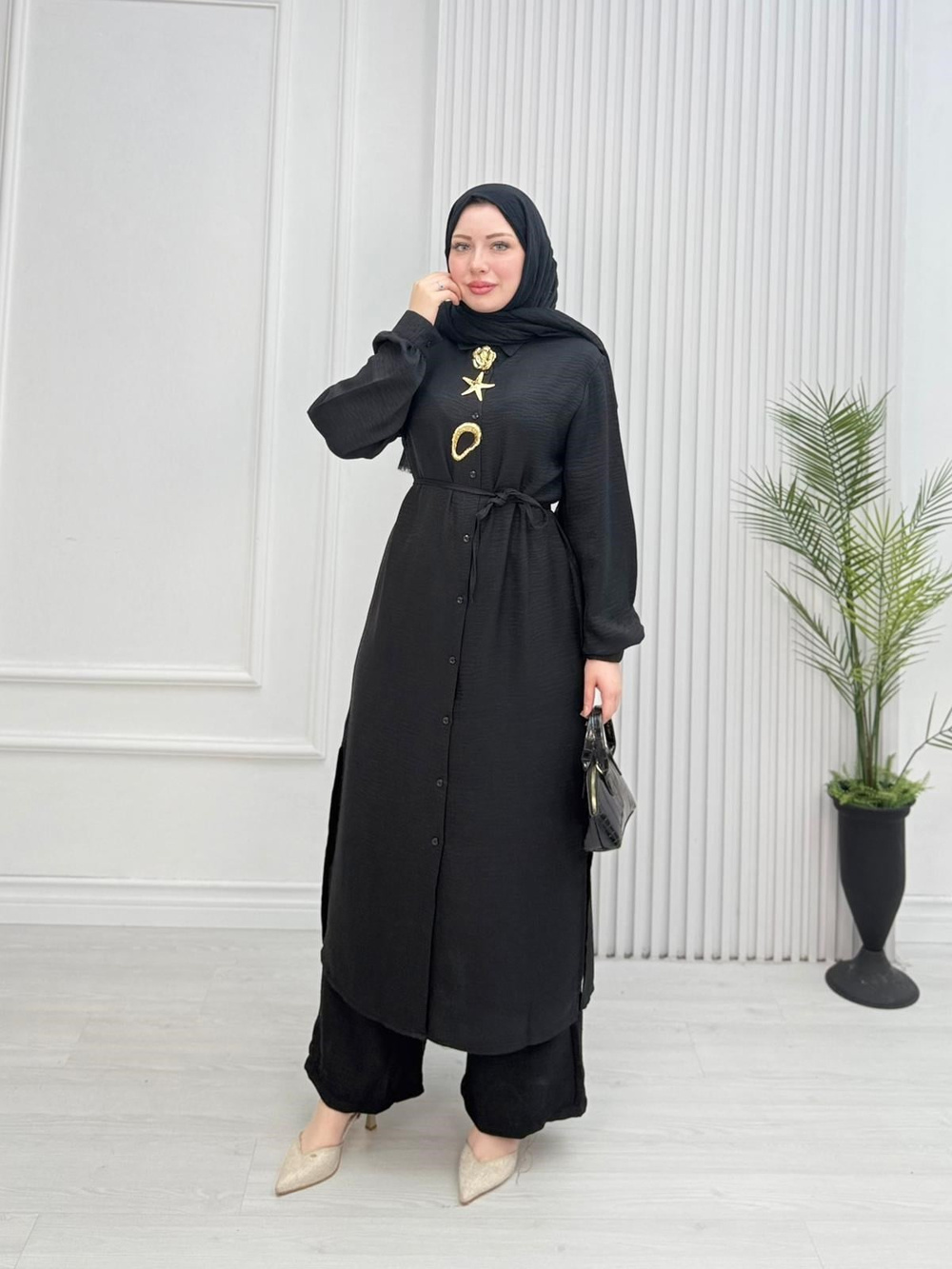 Kx5367-Sofya Pantolon Takım-Siyah