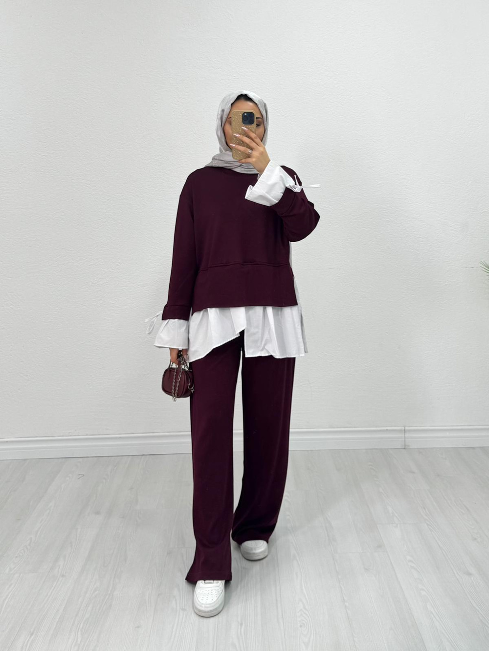 Lx1033-Bilse Takım-Bordo