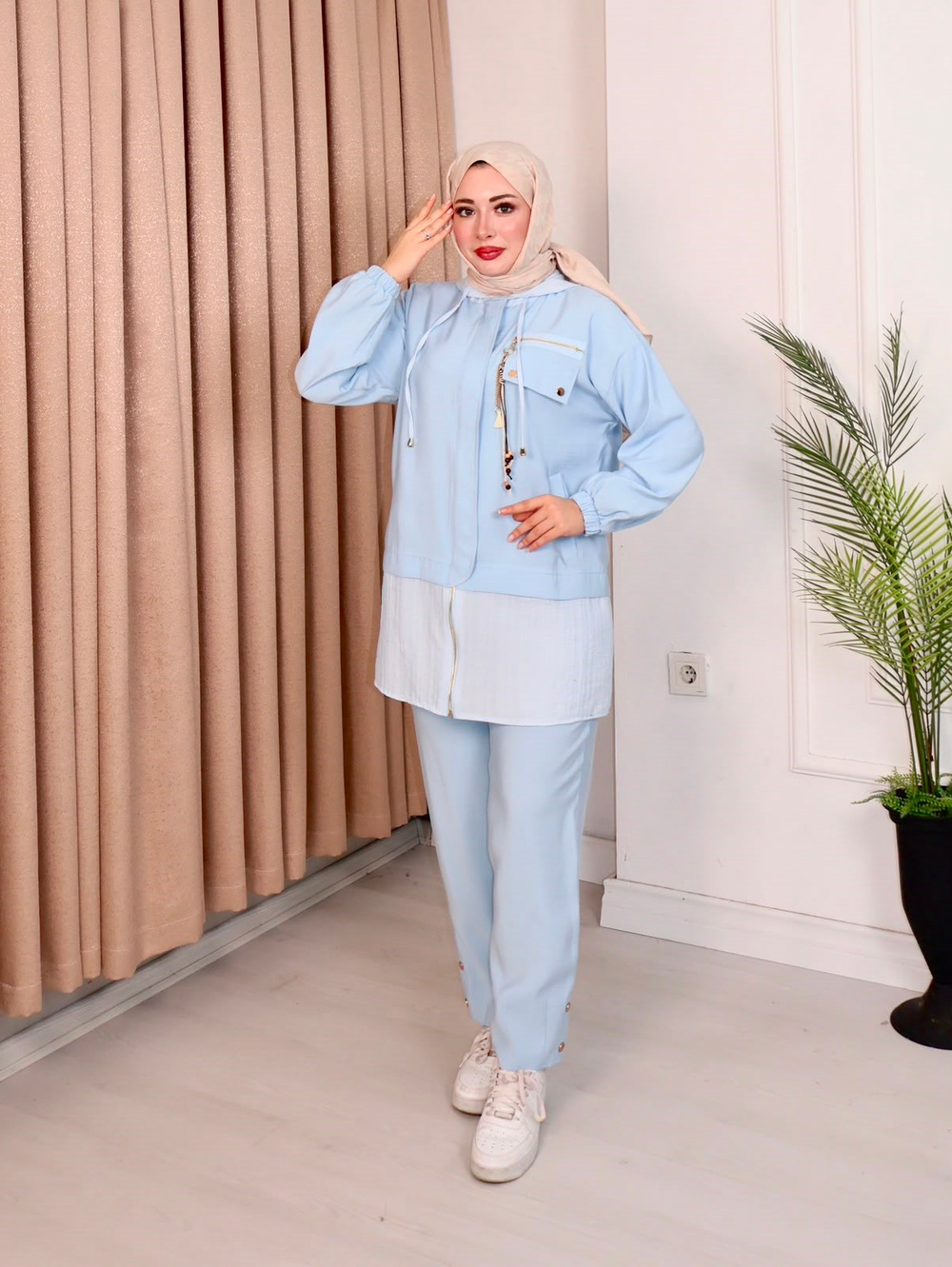 Rb5569-Aslin Spor İkili Takım-Açık Mavi