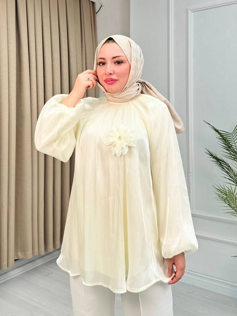 Rc2436-Astarlı Jakar Gömlek-Sarı