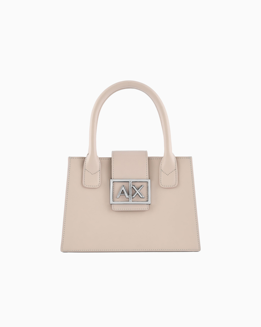 ARMANI EXCHANGE Armani Exchange Kadın Deri AX Yazı Detay Klasik Model İçi Geniş Ekru Omuz Çantası XW000306 AF12039-U1095