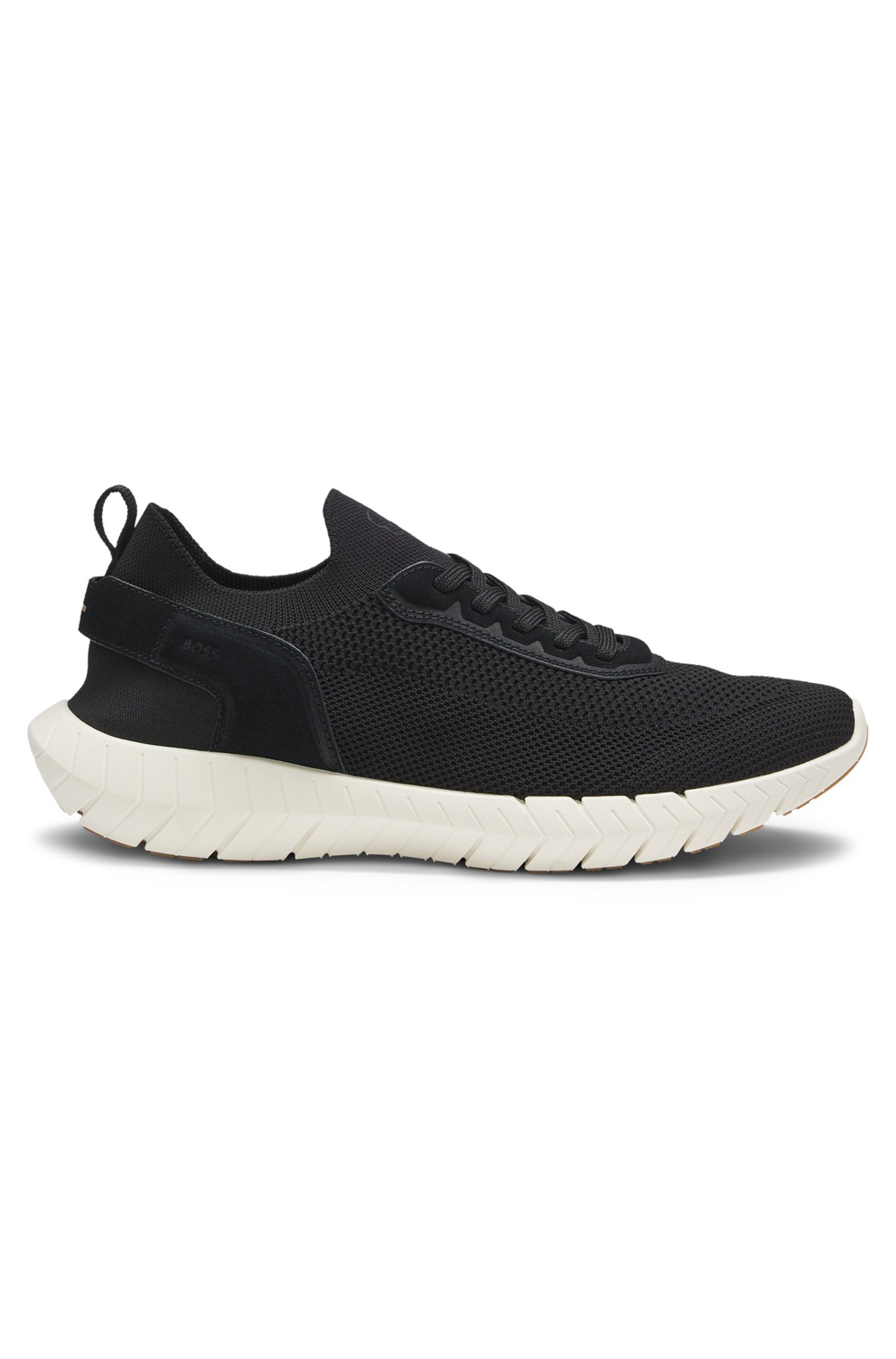 BOSS  BOSS Erkek Bağcıklı Rahat Esnek Taban İnce Fileli Siyah Sneaker 50563857-001