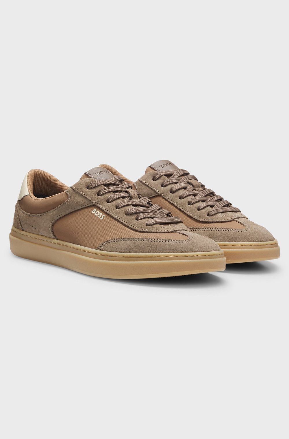 BOSS  BOSS Erkek Marka Logolu Rahat Taban Bağıcıklı Kahverengi Sneaker 50567947-265