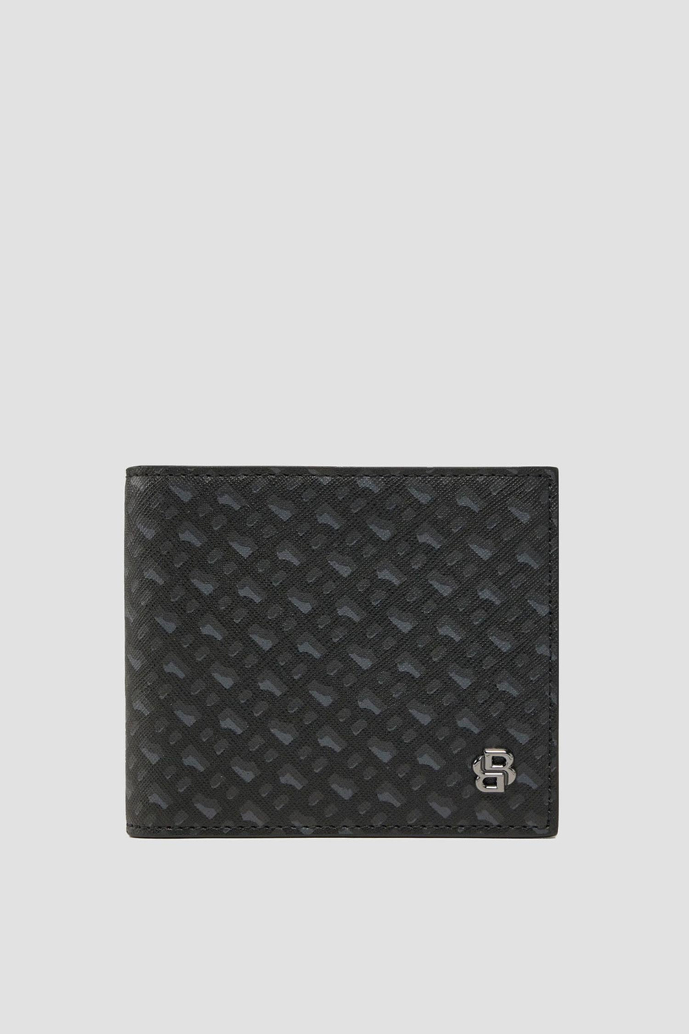BOSS BOSS Erkek Monogram Logolu Çıtçıtlı Bozuk Para Bölmeli 6'lı Kart Bölmeli Siyah Kartlık 50536776-002