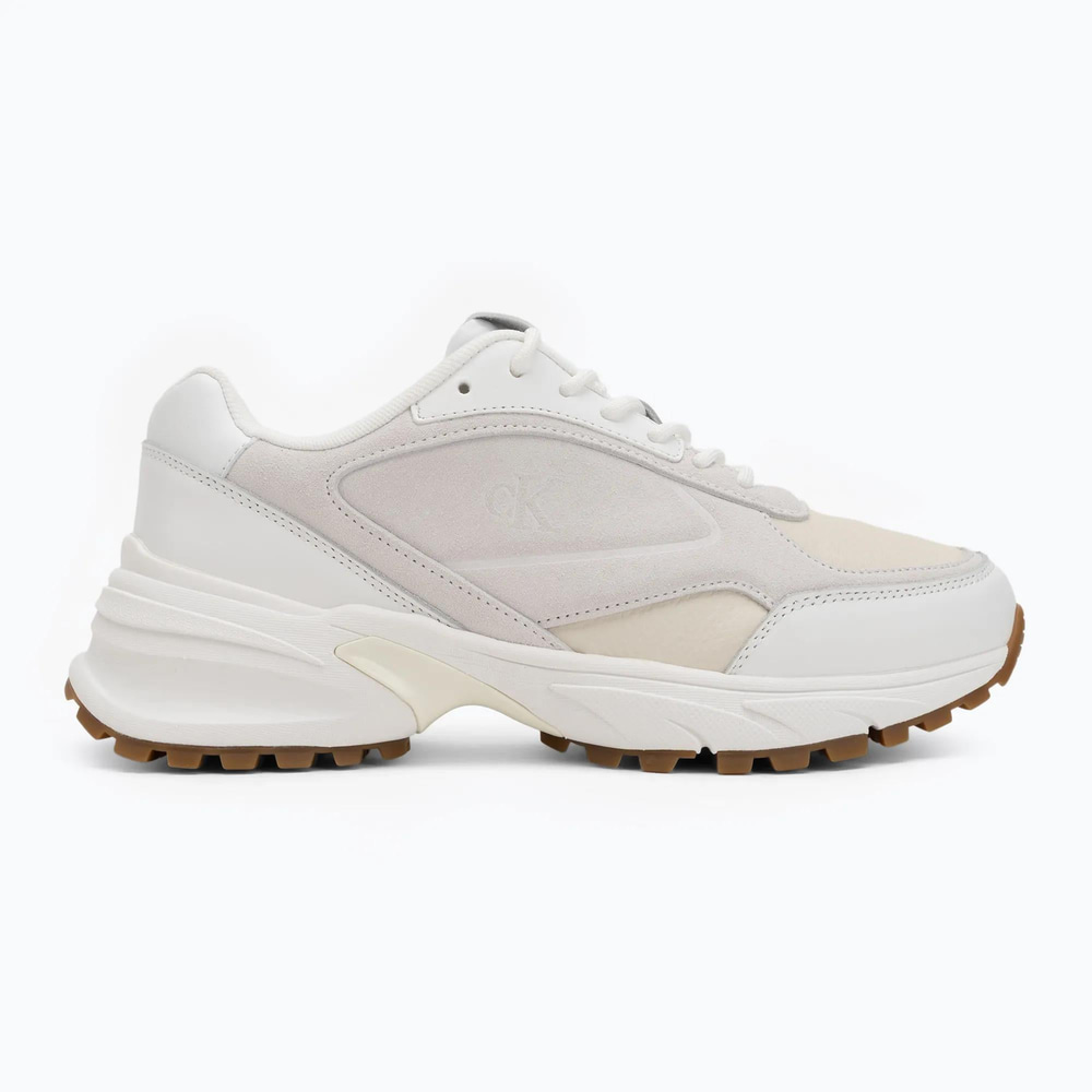 Calvin Klein Calvin Klein Erkek %100 Deri Rahat Taban CK Logolu Bej Sneaker YM0YM01289-0GB