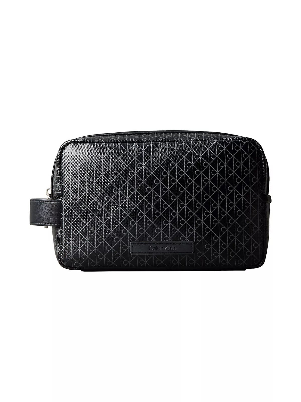 Calvin Klein Calvin Klein Erkek CK Monogram Logo Desenli Fermuarlı Siyah Çanta LV04D1082G-UB1