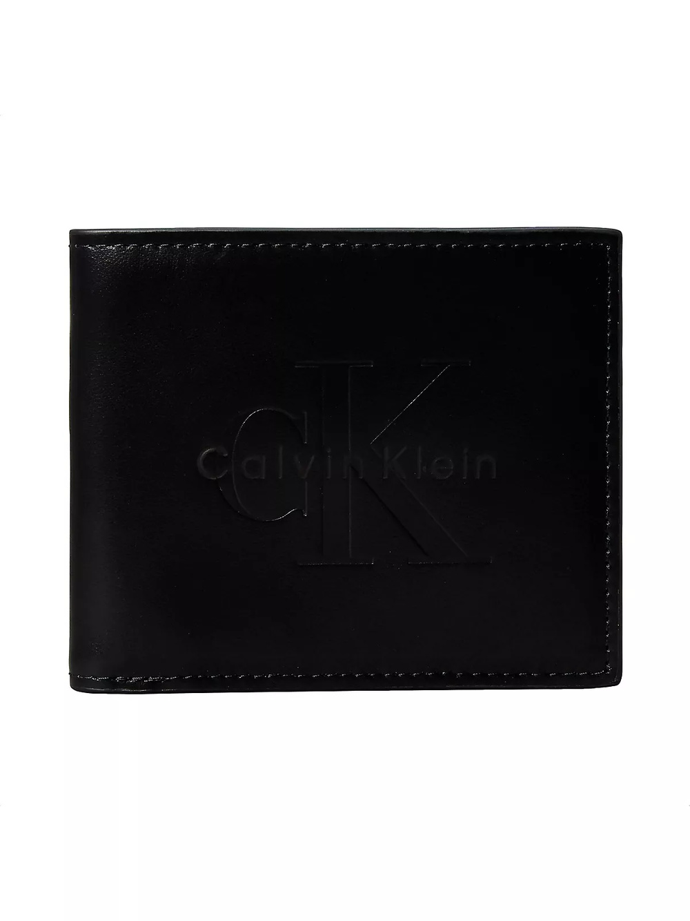 Calvin Klein Calvin Klein Erkek CK Yazı Detaylar Deri Kapamasız İç Bölmeli Kartlık Ve Nakit Bölümlü Siyah Cüzdan LV04D1155G-UB1