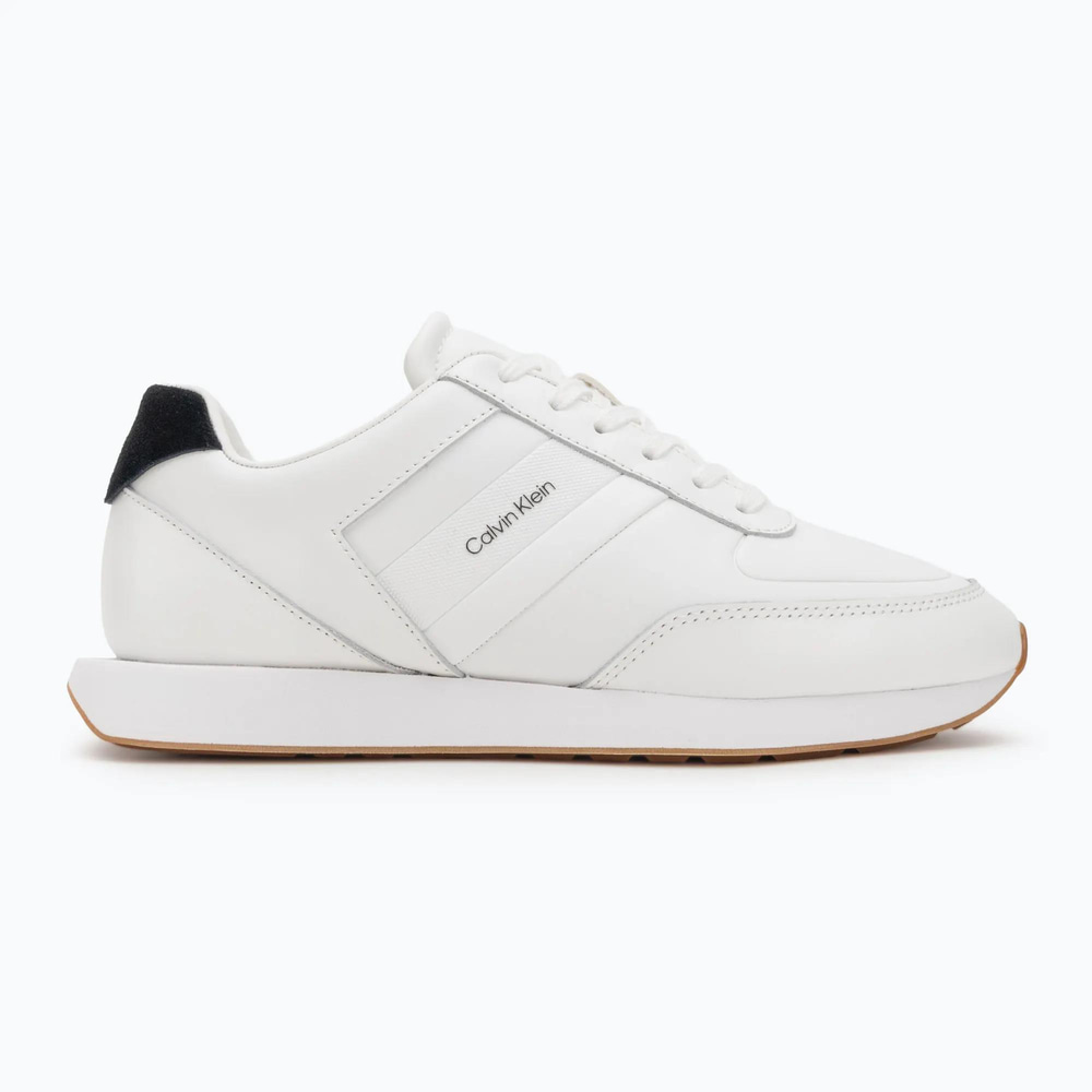 Calvin Klein Calvin Klein Erkek Deri Rahat Taban Yuvarlak Burun Calvin Yazı Detay Beyaz Sneaker YM0YM01381-01W