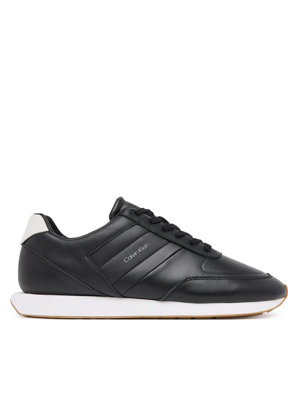 Calvin Klein Calvin Klein Erkek Deri Rahat Taban Yuvarlak Burun Calvin Yazı Detay Siyah Sneaker YM0YM01381-0GM