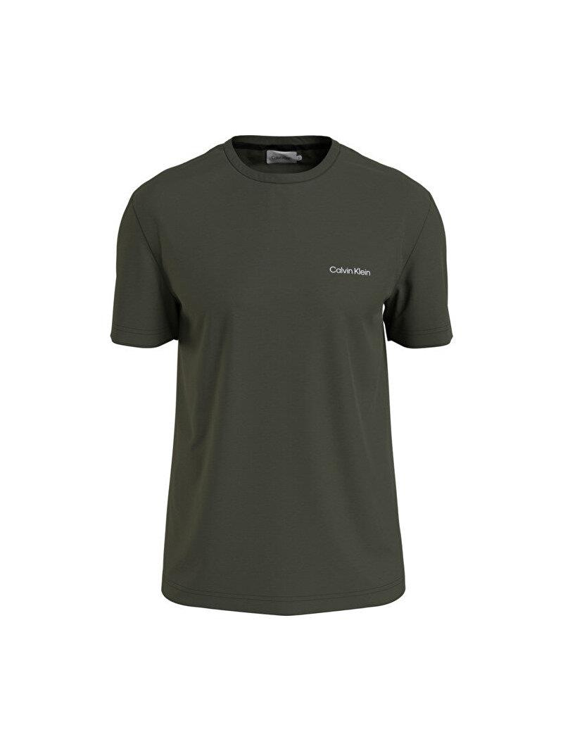 Calvin Klein Calvin Kleın Erkek Logolu Kısa Kollu Pamuklu Yeşil T-Shirt K10K109894-MRZ