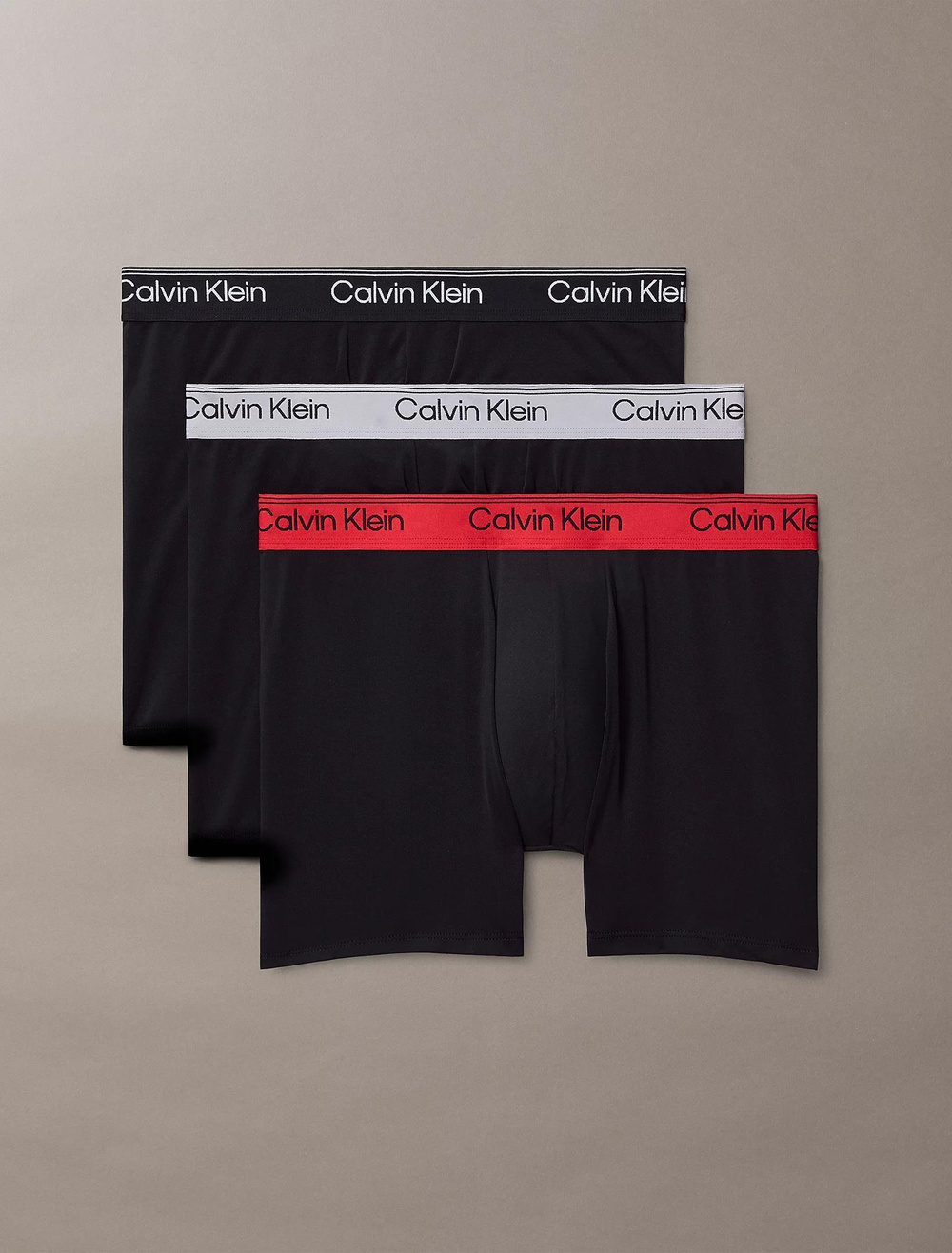 Calvin Klein Calvin Klein Erkek Logolu Elastik Bel Bantlı Uzun 3'lü Çok Renkli Boxer LV00NB4410-0AZ