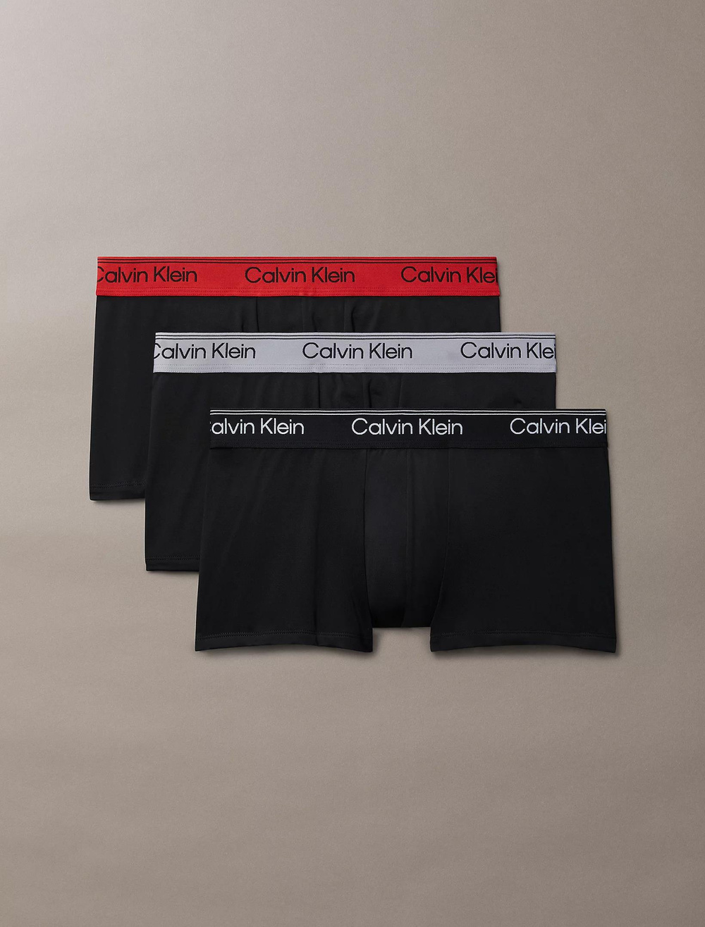 Calvin Klein Calvin Klein Erkek Logolu Elastik Bel Bantlı 3'lü Çok Renkli Boxer LV00NB4409-0AZ