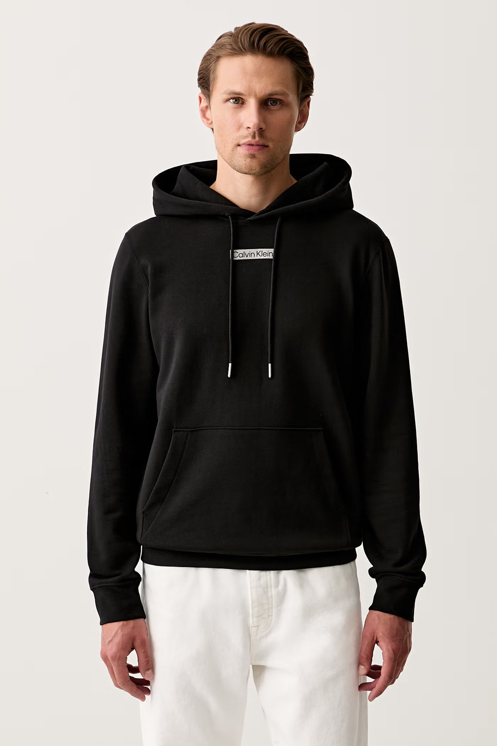 Calvin Klein Calvin Klein Erkek Normal Kesim Yüksek Pamuk İçerikli Kapüşonlu Uzun Kollu Siyah Sweatshirt LV04RG276G-UB1