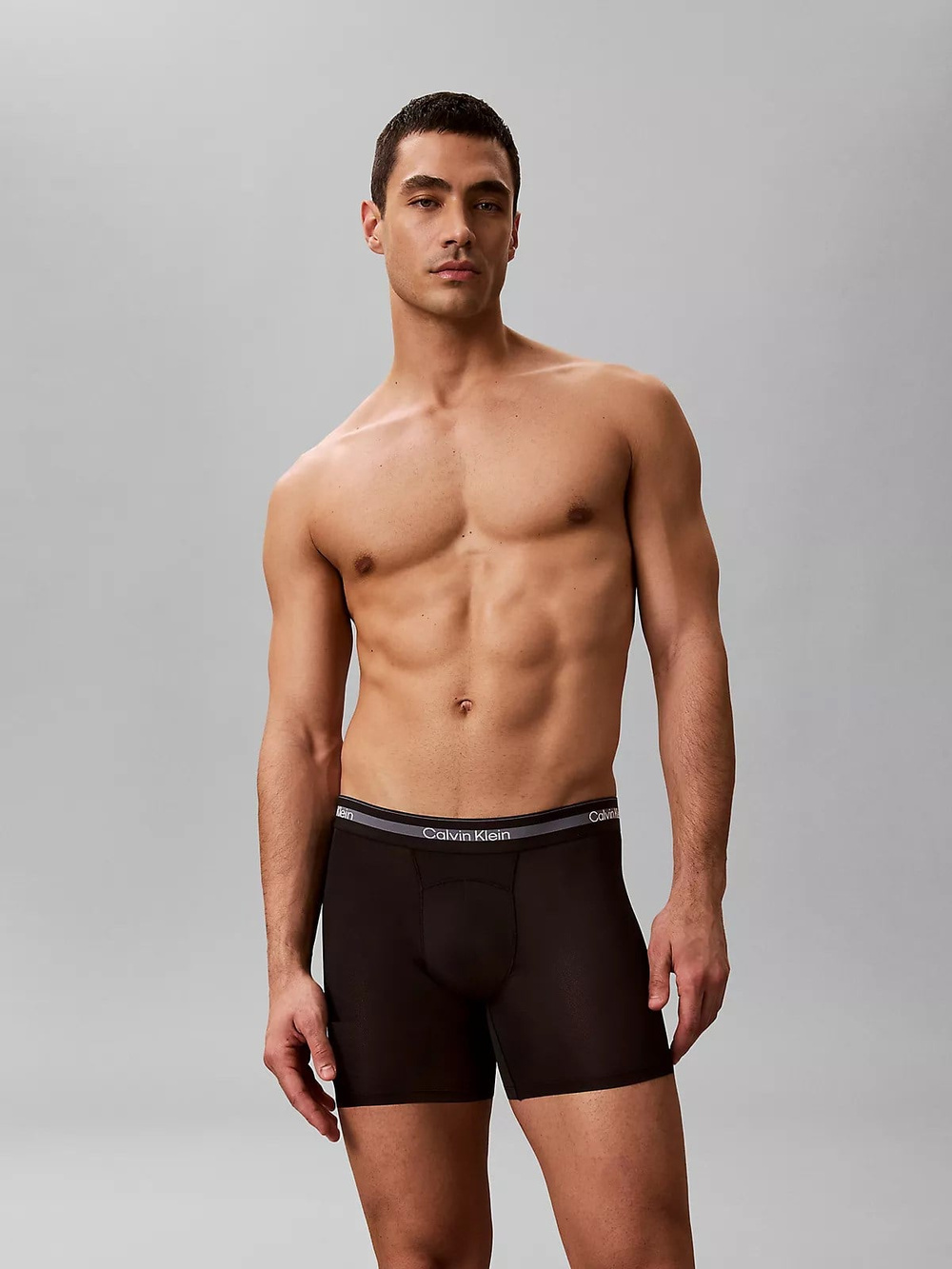 Calvin Klein Calvin Klein Erkek Pamuklu Slim Fit Beli Elastik Bantlı 3'lü Siyah Boxer LV00NB4537-UB1