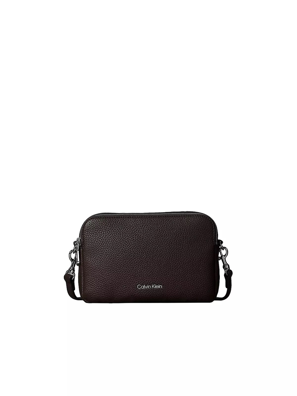 Calvin Klein Calvin Klein Kadın Askı Ayarlanabilir Calvin Klein Yazılı Fermuar Kapama Deri Kahverengi1 Çanta LV04F3656G-BAL