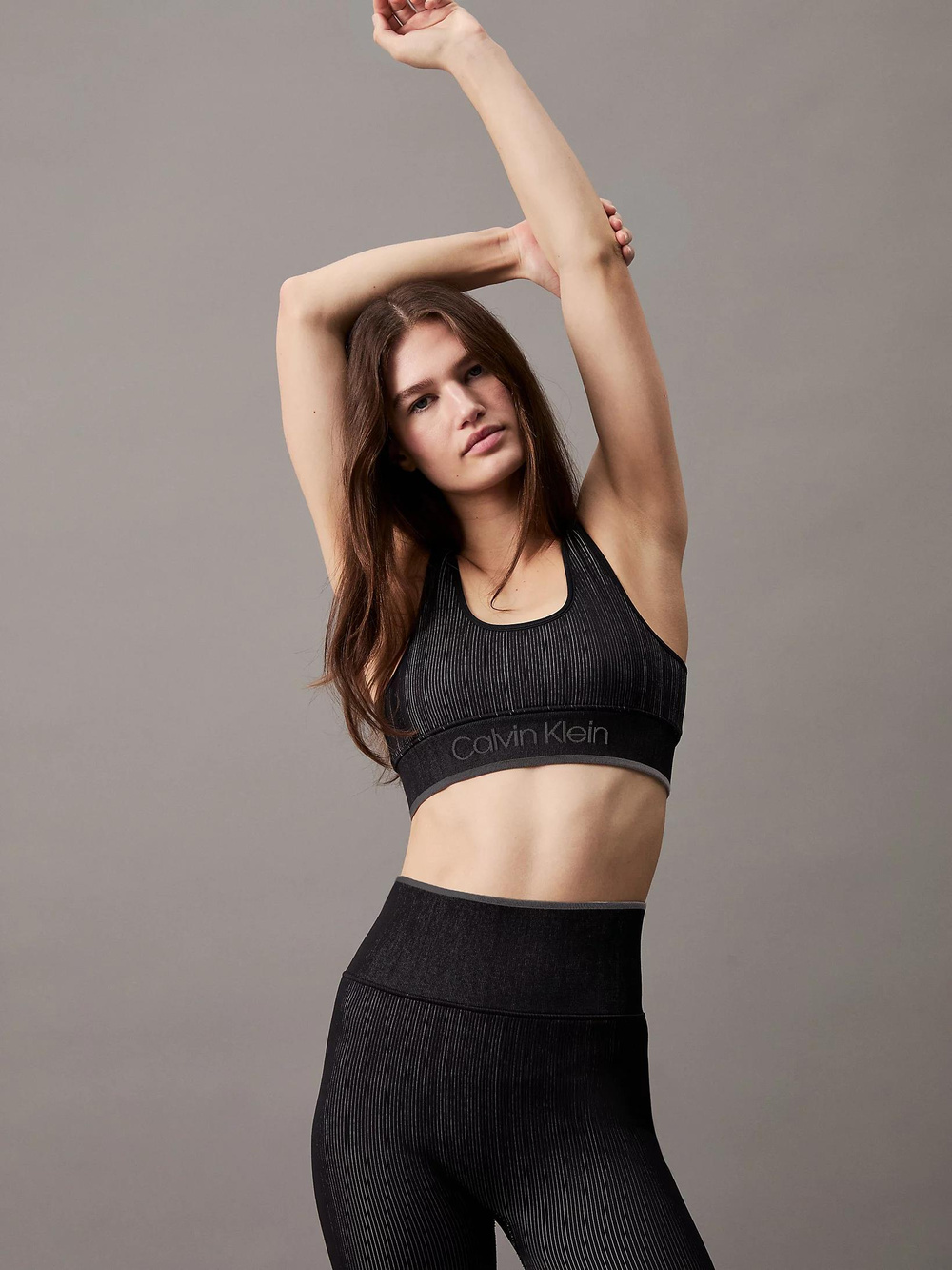 Calvin Klein Calvin Kleın Kadın Beli Lastikli Marka Logolu Slim Fit Siyah Spor Sütyen 00GWS4K220-BAE