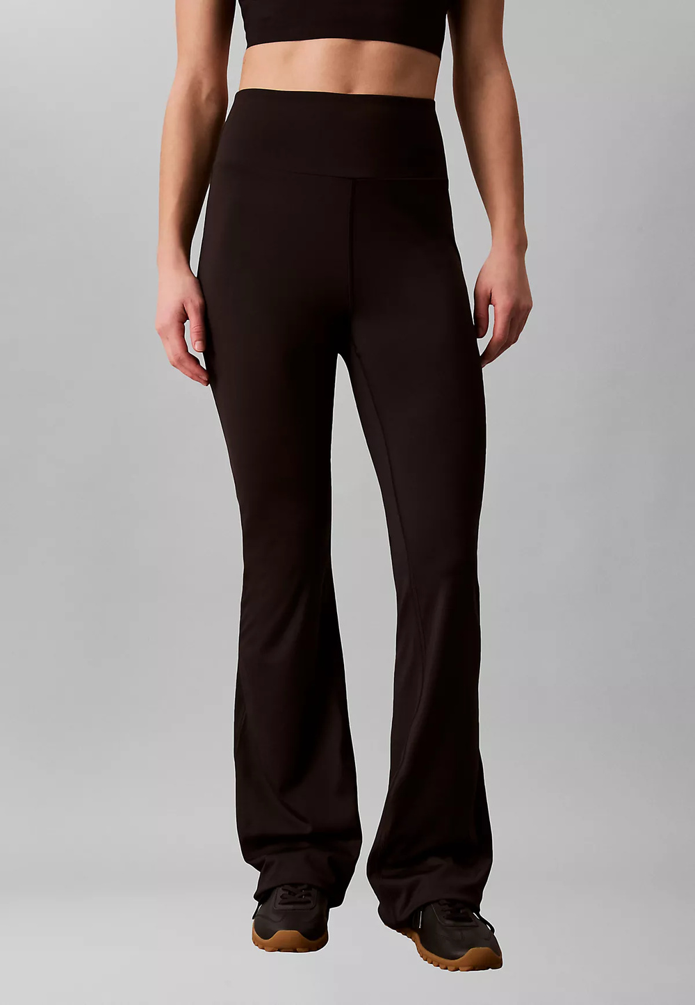 Calvin Klein Calvin Klein Kadın Beli Lastikli Dar Kesim Geniş Paçalı Siyah Tayt LVGWS6L648-UB1
