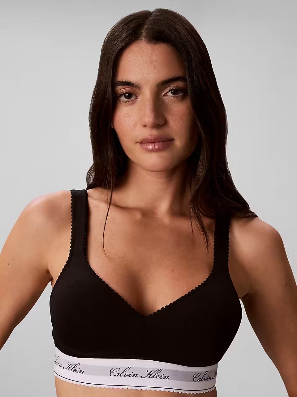 Calvin Klein Calvin Klein Kadın Dar Kesim İnce Askılı Siyah Bralet LV00QF9071-UB1