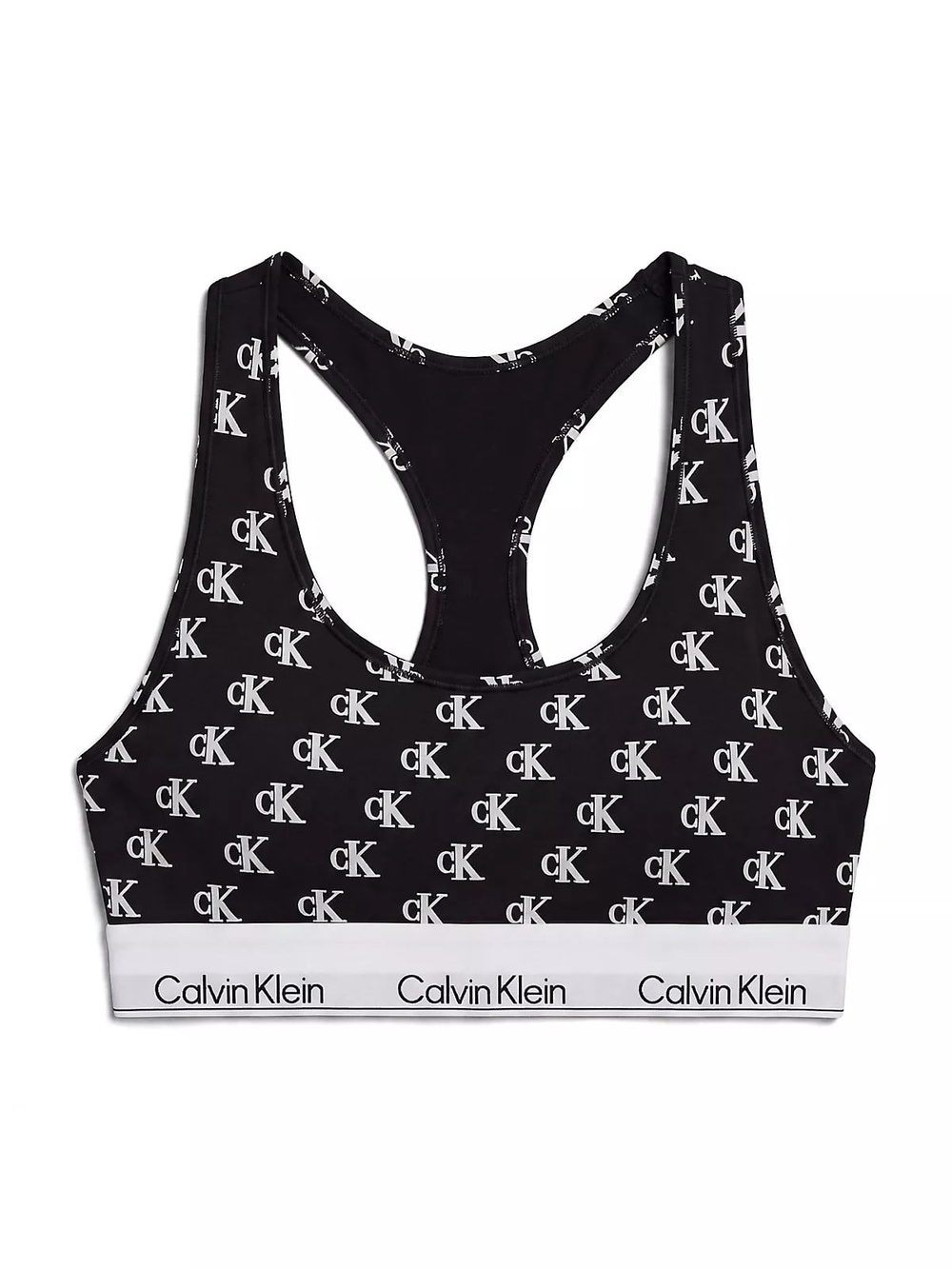 Calvin Klein Calvin Klein Kadın Kare Yaka Lastikli Dar Calvin Yazı Desenli Siyah3 Bralet LV00QF8493-JGJ