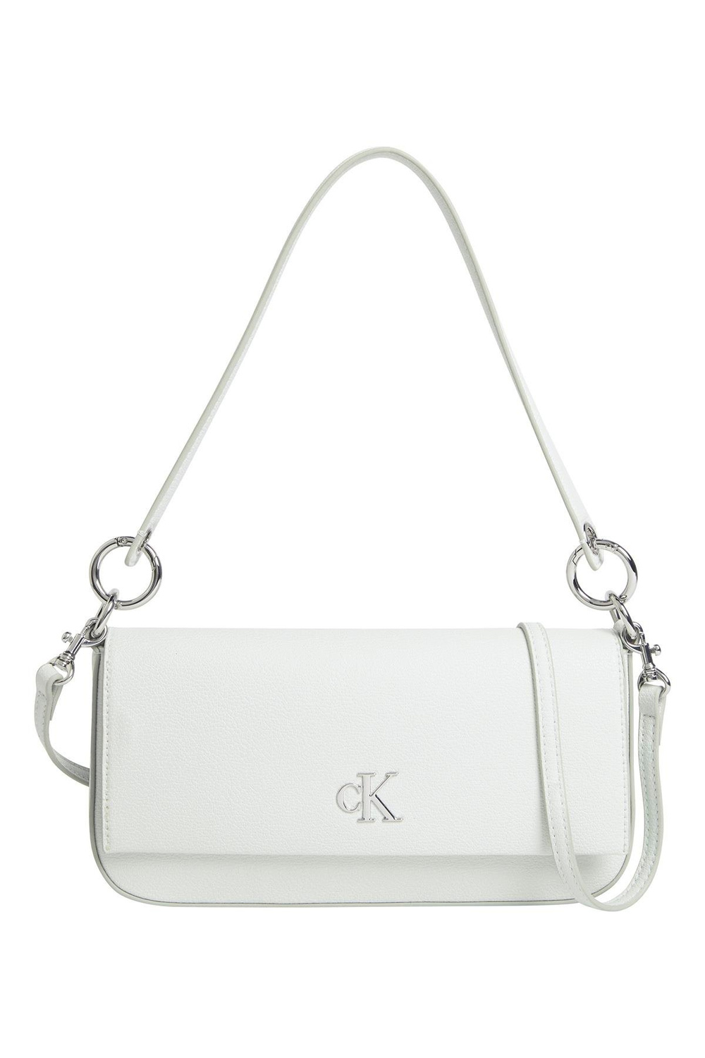 Calvin Klein Calvin Klein Kadın Manyetik Kapamalı Çıkarılabilir Omuz Askılı Metalik CK Logolu Gri Omuz Çantası LV04K3161G-GN9