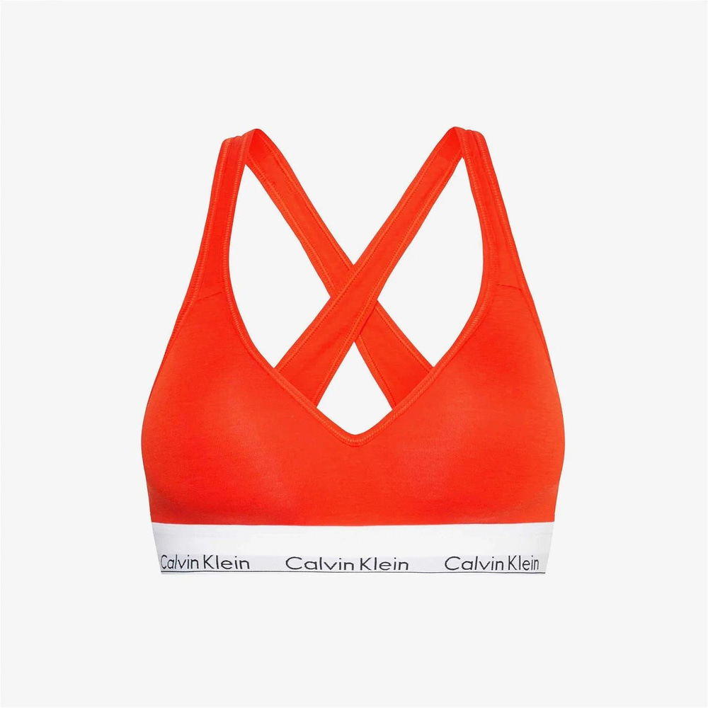 Calvin Klein Calvin Kleın Kadın Marka Logolu Askılı Spor Giyim Günlük Turuncu Büstiyer 000QF1654E-1TD