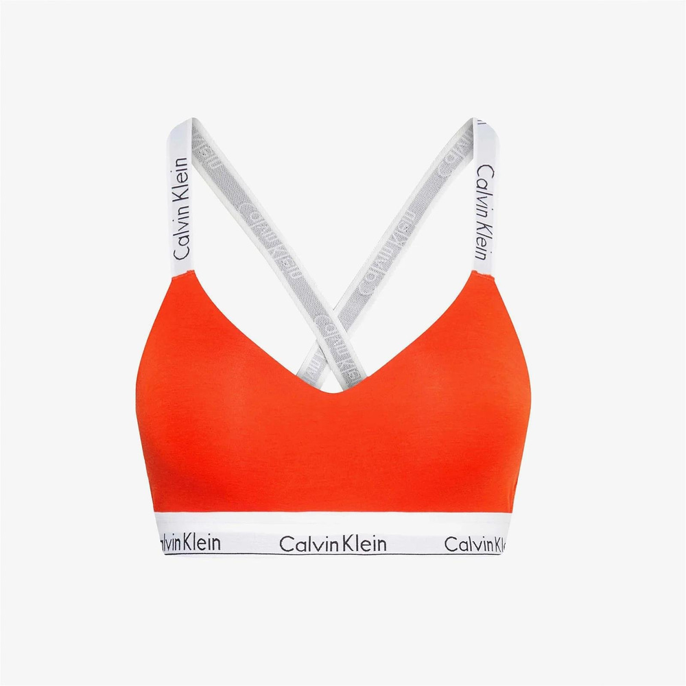 Calvin Klein Calvin Kleın Kadın Marka Logolu Askılı Spor Giyim Günlük Turuncu Büstiyer 000QF7059E-1TD
