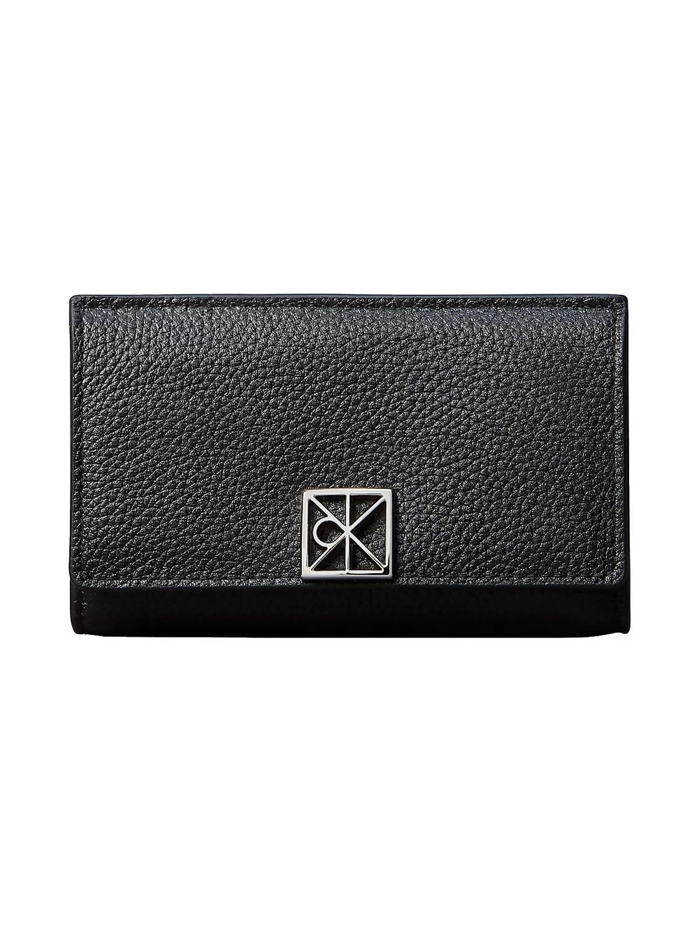 Calvin Klein Calvin Klein Kadın Metal Toka Kapamalı İç Bölmeli Deri Siyah Cüzdan LV04F1127G-UB1