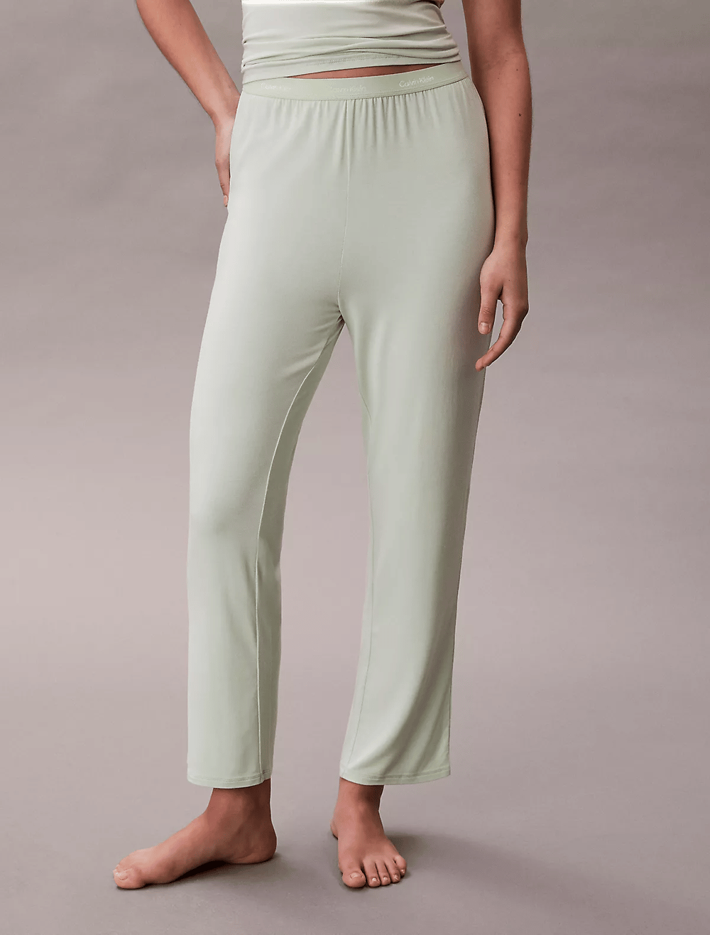 Calvin Klein Calvin Klein Kadın Normal Kalıp Beli Lastikli Esnek Modal Kumaşlı Yeşil Pijama Altı 000QS7285E-492