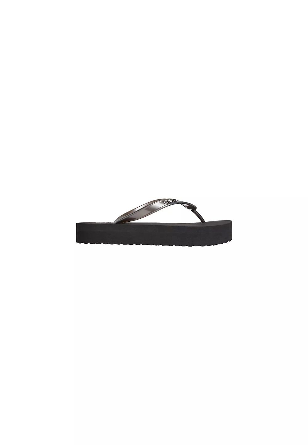Calvin Klein Calvin Klein Kadın Rahat Taban Deri CK Desen Günlük Kullanım Siyah1 Terlik HW0HW03120-0GJ