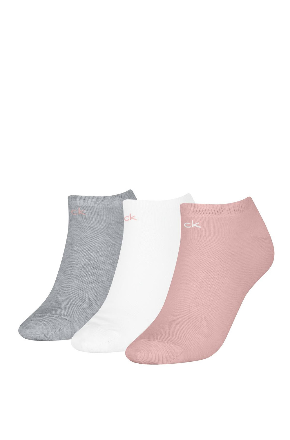 Calvin Klein Calvin Klein Kadın Üçlü Paket Pamuklu Logo İmzalı Pembe Çorap C701234369-010