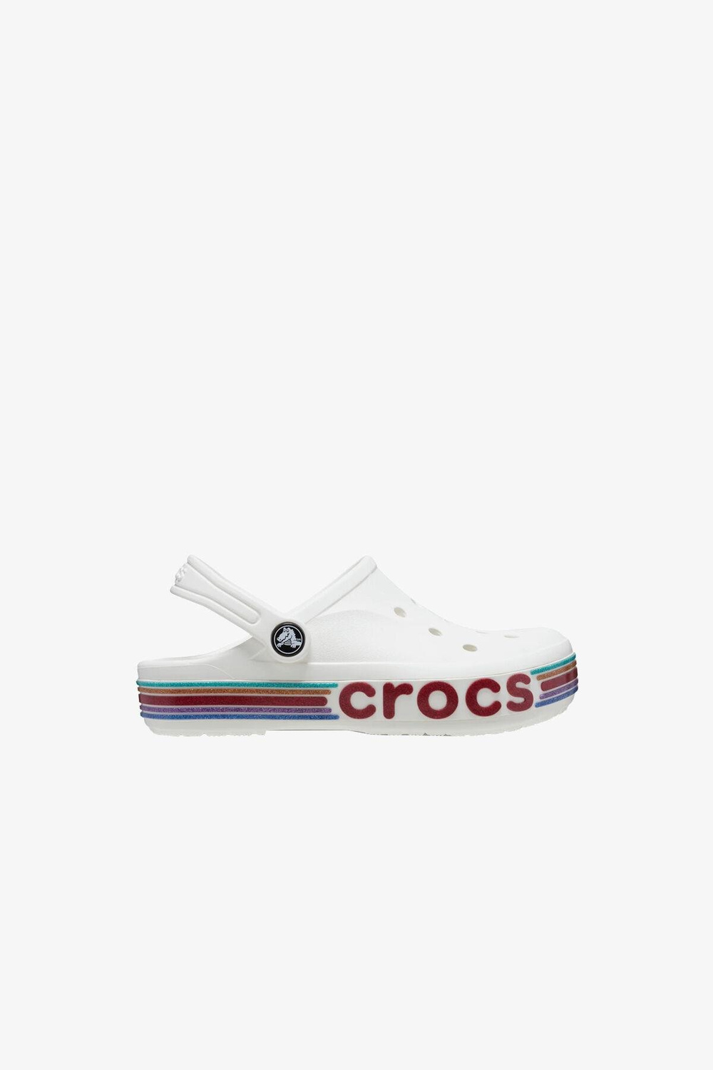Crocs Crocs UNISEX Taban Çok Renkli Şerit Detaylı Logolu Beyaz Terlik 209730-100