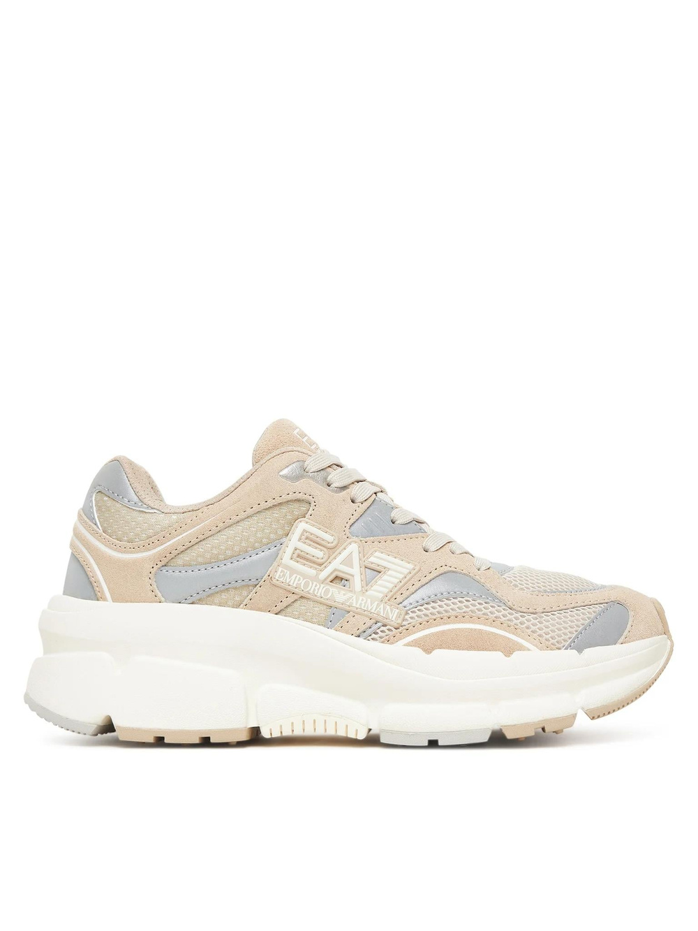 EA7 Ea7 Erkek Konforlu Taban Bağıcıklı Bej Sneaker X8X237 XK425-MZ202