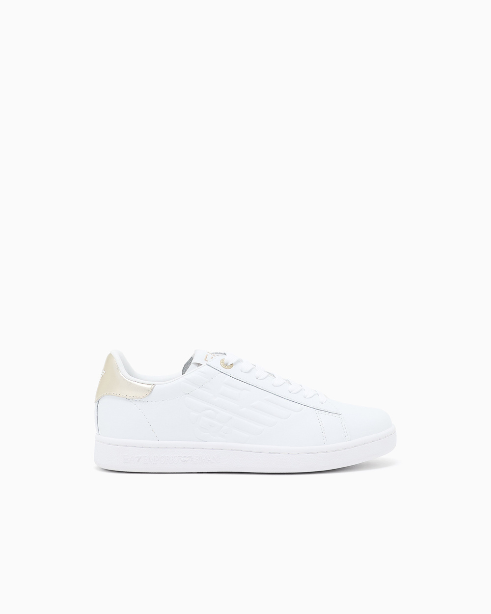 EA7 Ea7 Unısex Kartal Logo Kabartmalı Düşük Bilekli Hakiki Deri Beyaz Sneaker 7X000331 AF10848-M0015