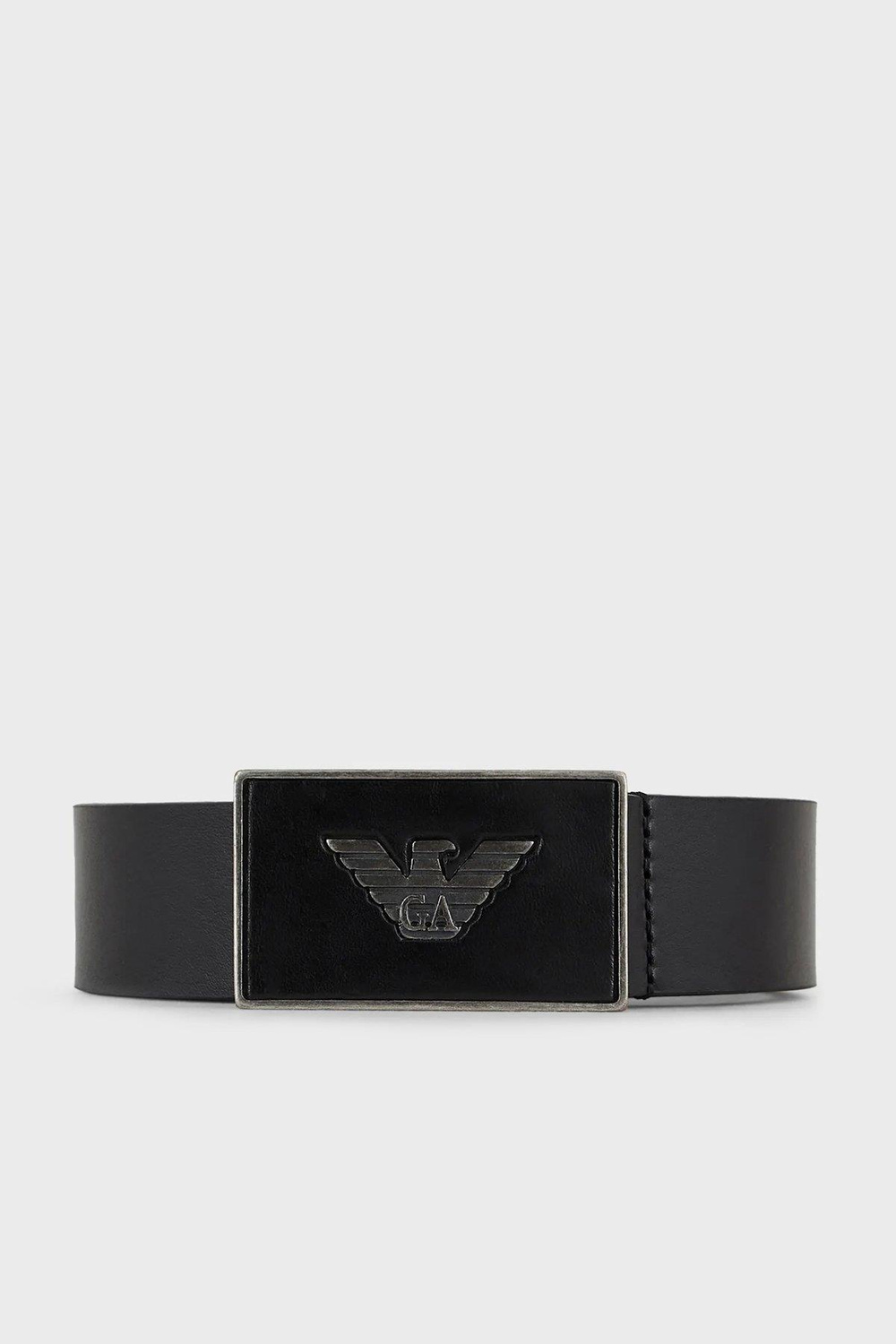 Emporio Armani Emporıo Armani Erkek Metal Toka Derili Marka Logolu Siyah Kemer Y4S196 YDC0G-001