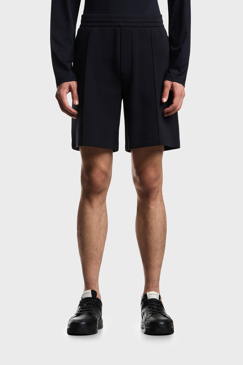 Emporio Armani Emporıo Armani Erkek Normal Kesim Pileli Pamuklu Lacivert BERMUDA EM004544 AF10013-UB118