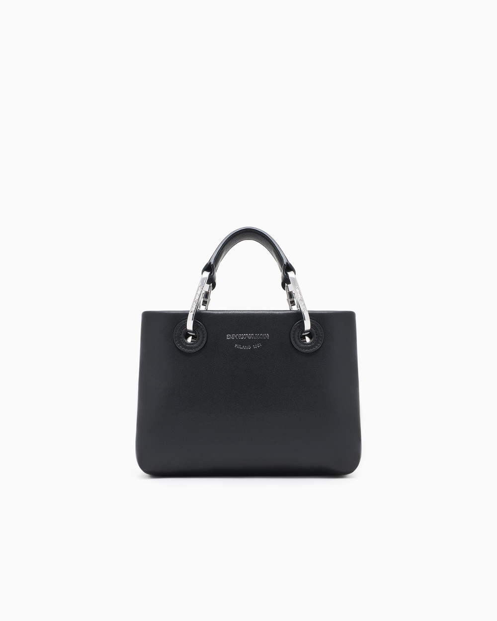 EMPORIO ARMANI Emporıo Armani Kadın Deri Geniş İç Bölmeli Kısa Ve Uzun Elden Tutma Siyah Omuz Çantası EW000382 AF18673-UC001