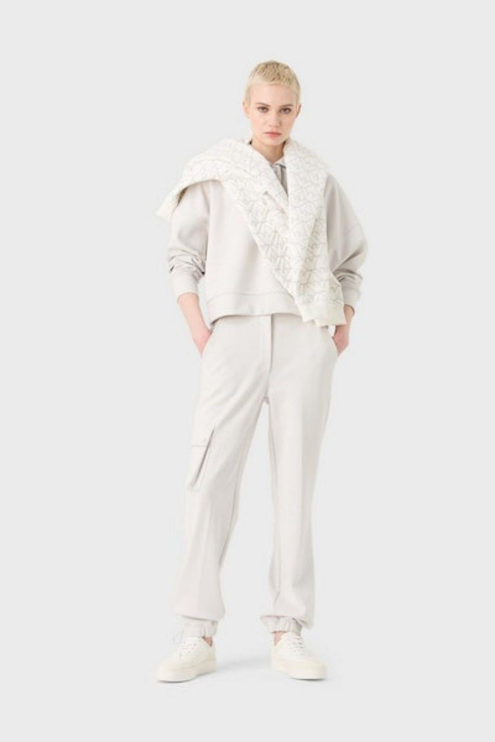 Emporio Armani Emporıo Armani Kadın Dokuma Kumaş  Normal Bel  Düz Model Beyaz Pantolon 6R2P7G 2JRKZ-0103