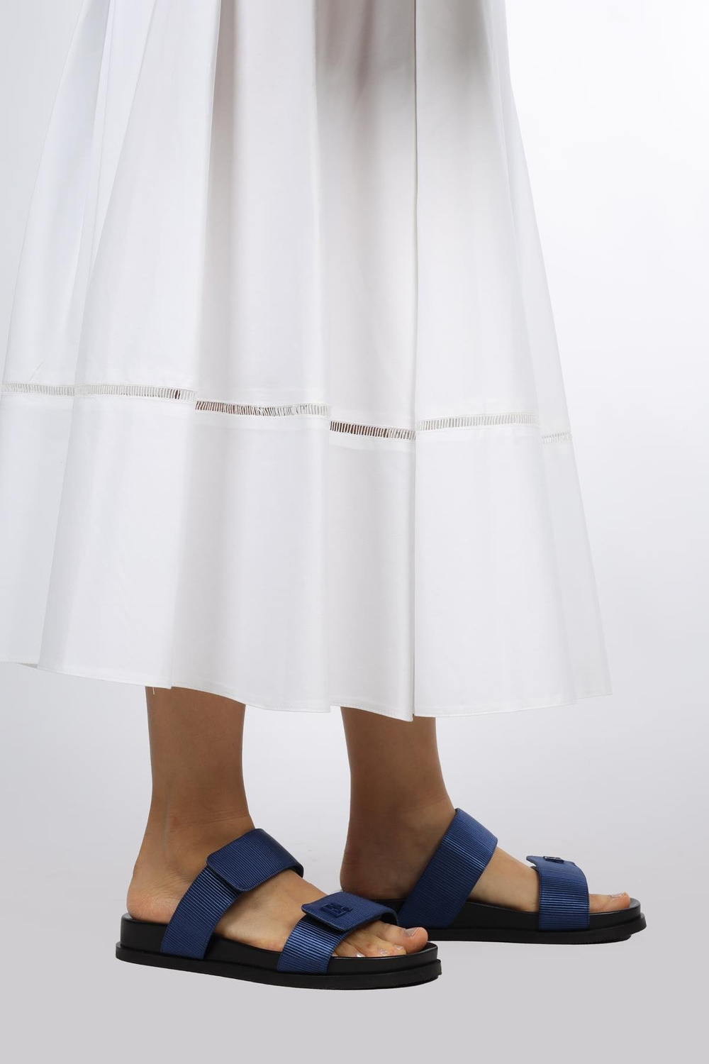 Emporio Armani Emporıo Armani Kadın Logolu Düz Tabanlı Rahat Günlük Kullanım Mavi Terlik X3P838 XD410-00339