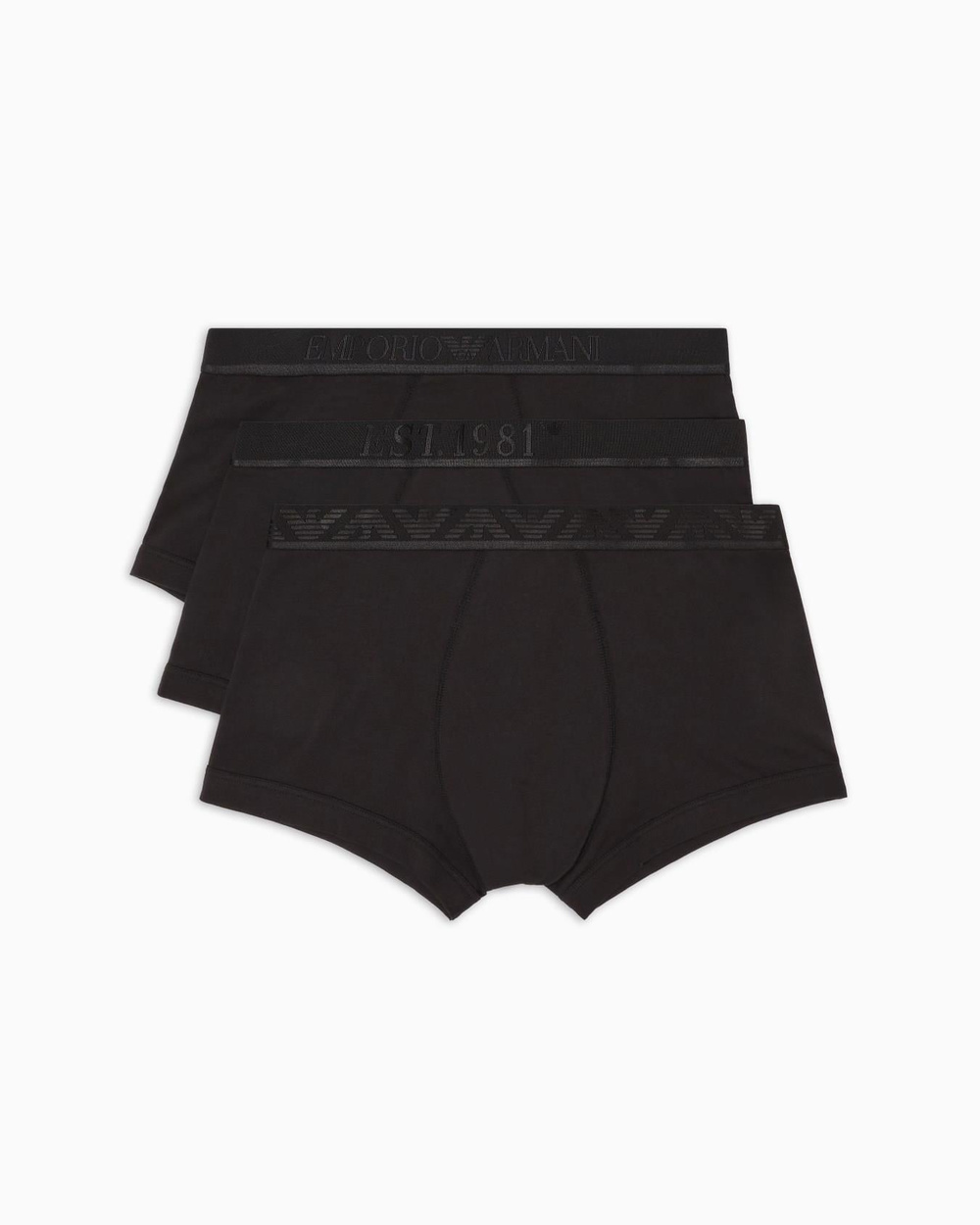 EMPORIO ARMANI Emporıo Body Erkek Beli Lastikli Pamuklu Slim Fit 3'lü Siyah Boxer EM000259 AF10780-MC061