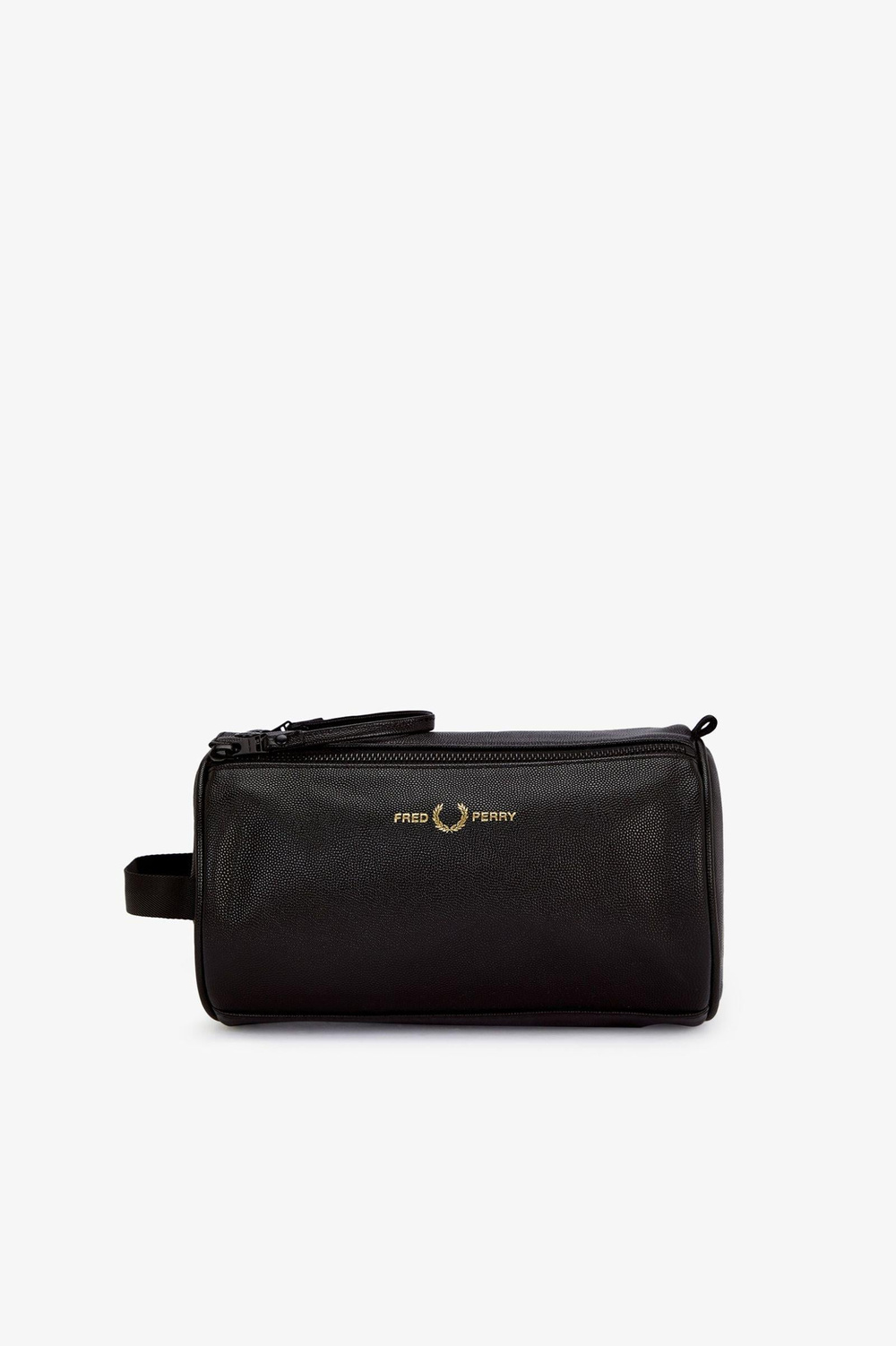 Fred Perry Fred Perry Erkek Yırtılmaya ve Suya Dayanıklı Logo Detaylı Dokulu %100 Deri Siyah Omuz Çantası L1196-102