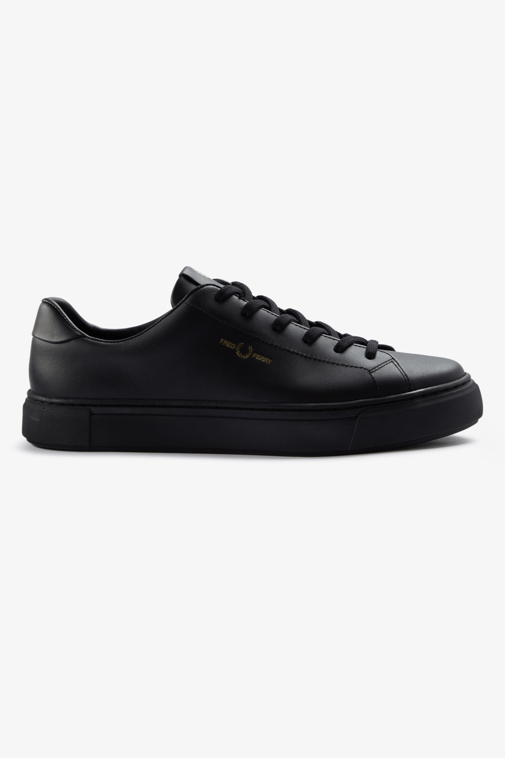 Fred Perry Fred Perry Unısex Deri Bağlamalı Rahat Taban Düz Model Siyah Sneaker B5310-774
