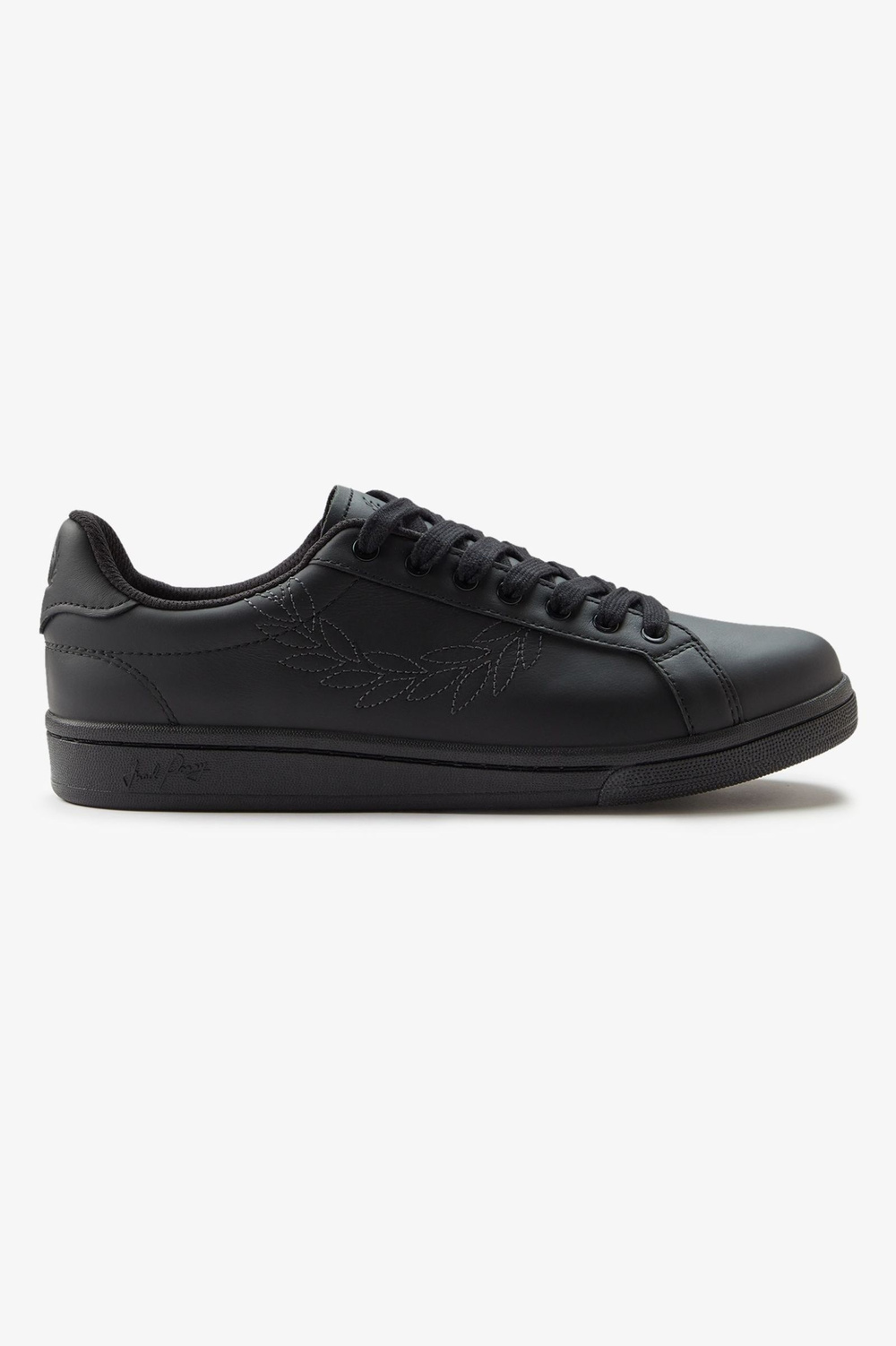 Fred Perry Fred Perry Unısex Rahat Taban Bağcıklı Deri Düz Taban Siyah Sneaker B1314-102
