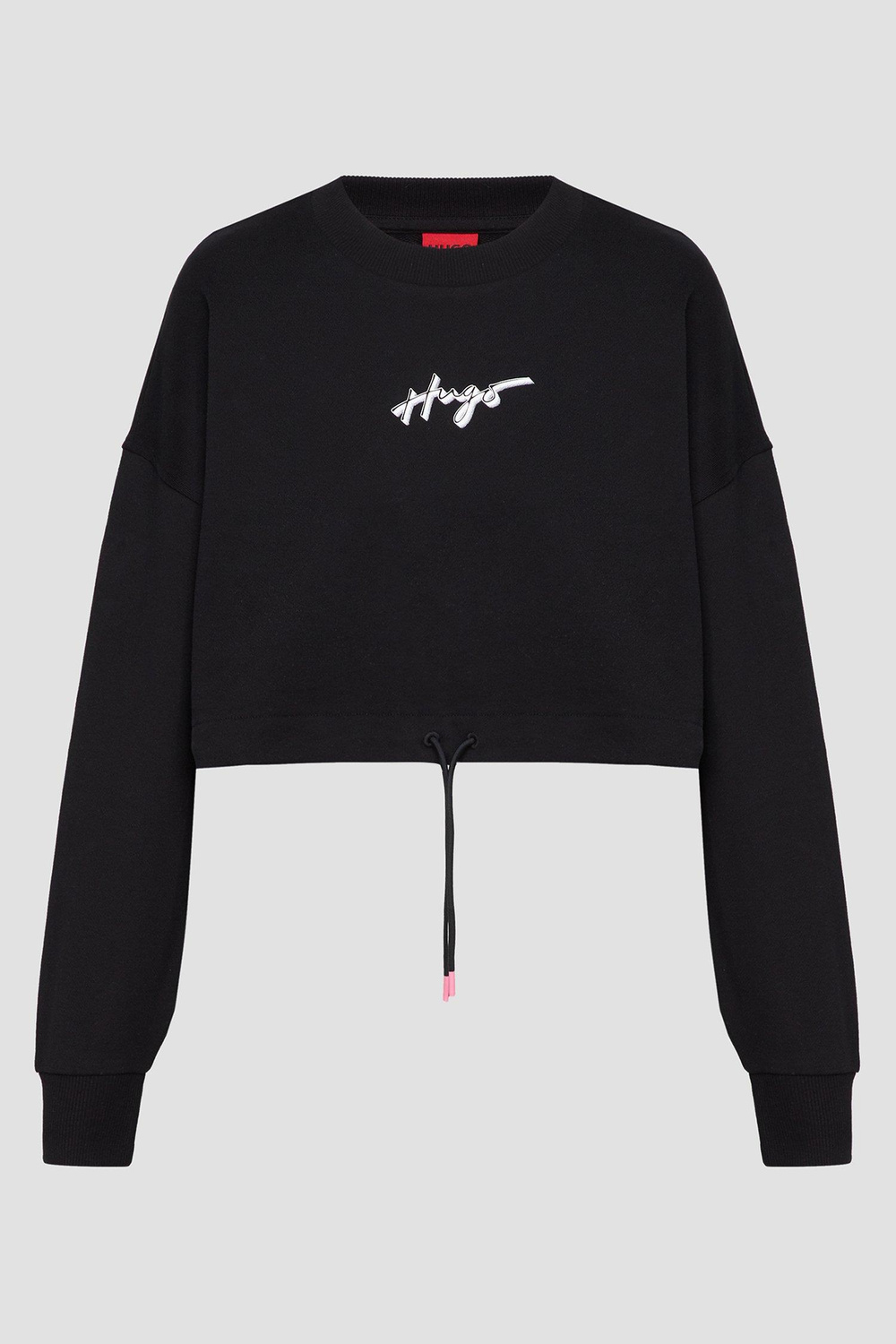 HUGO HUGO Kadın Marka Logolu Uzun Kollu Rahat Siyah Sweatshirt 50489094-001