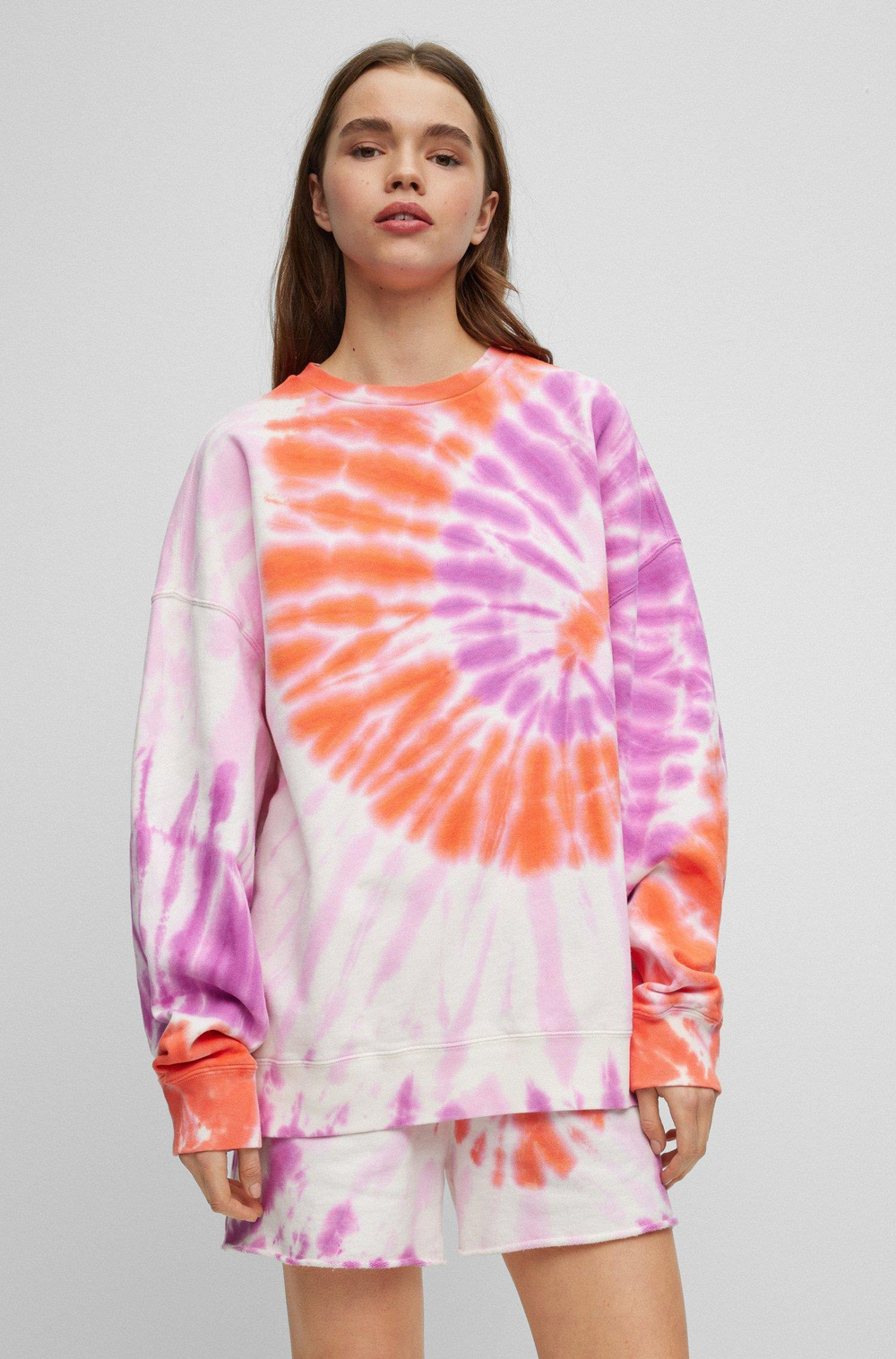 HUGO HUGO Kadın Marka Logolu Uzun Kollu Rahat Çok Renkli Sweatshirt 50490148-997