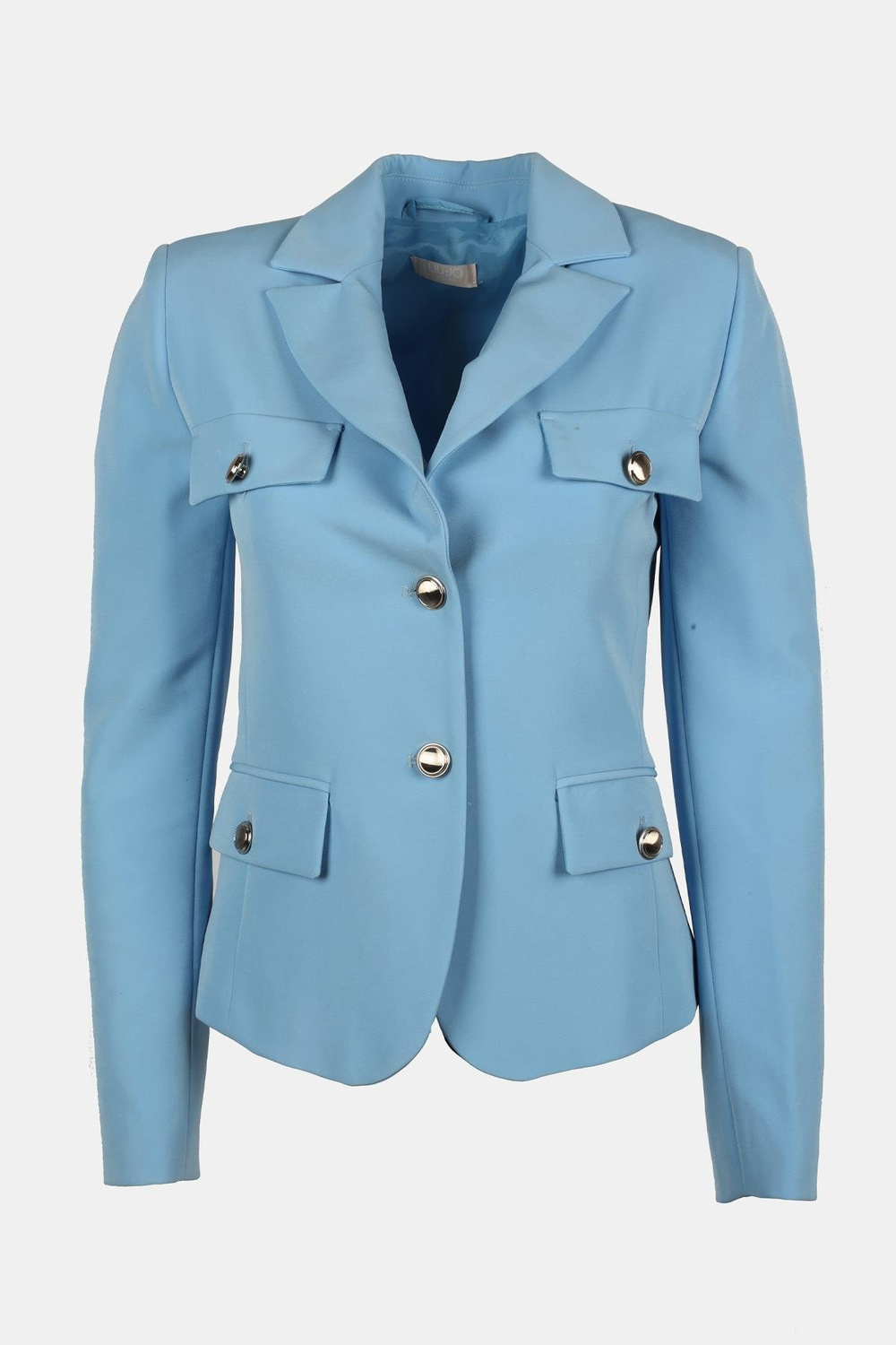 Liu Jo Lıu Jo Kadın Kruvaze Yaka Uzun Kollu Vatkalı Mavi Ceket WF3120T79896-64021